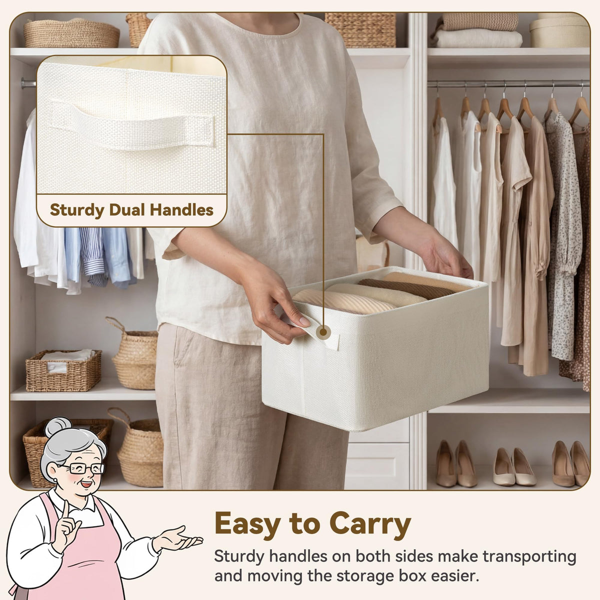 Storage Bins for Closet (2 Count)