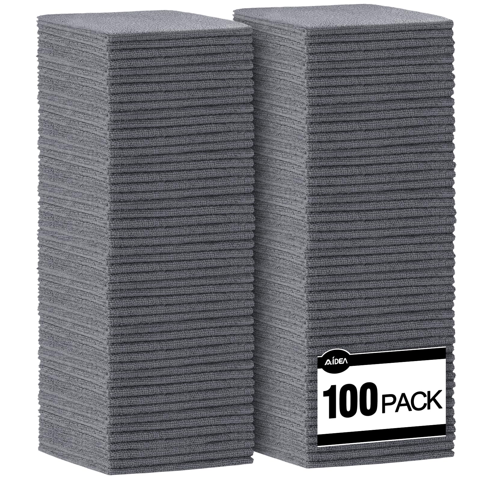 Microfiber Cleaning Cloth Grey (100 Count)