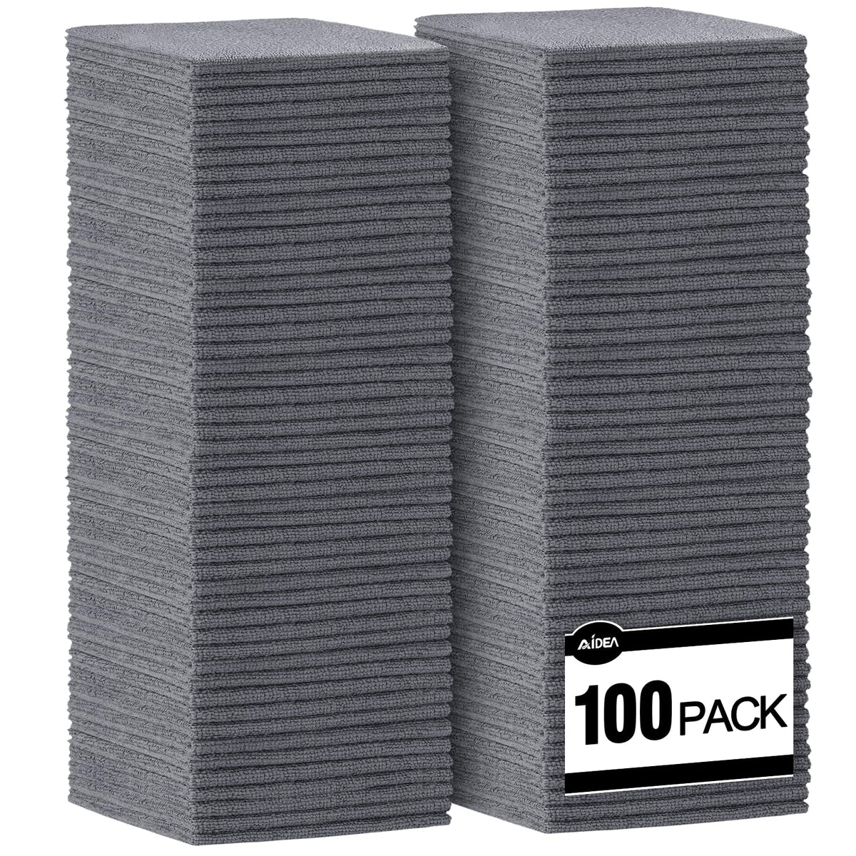 Microfiber Cleaning Cloth Grey (100 Count)