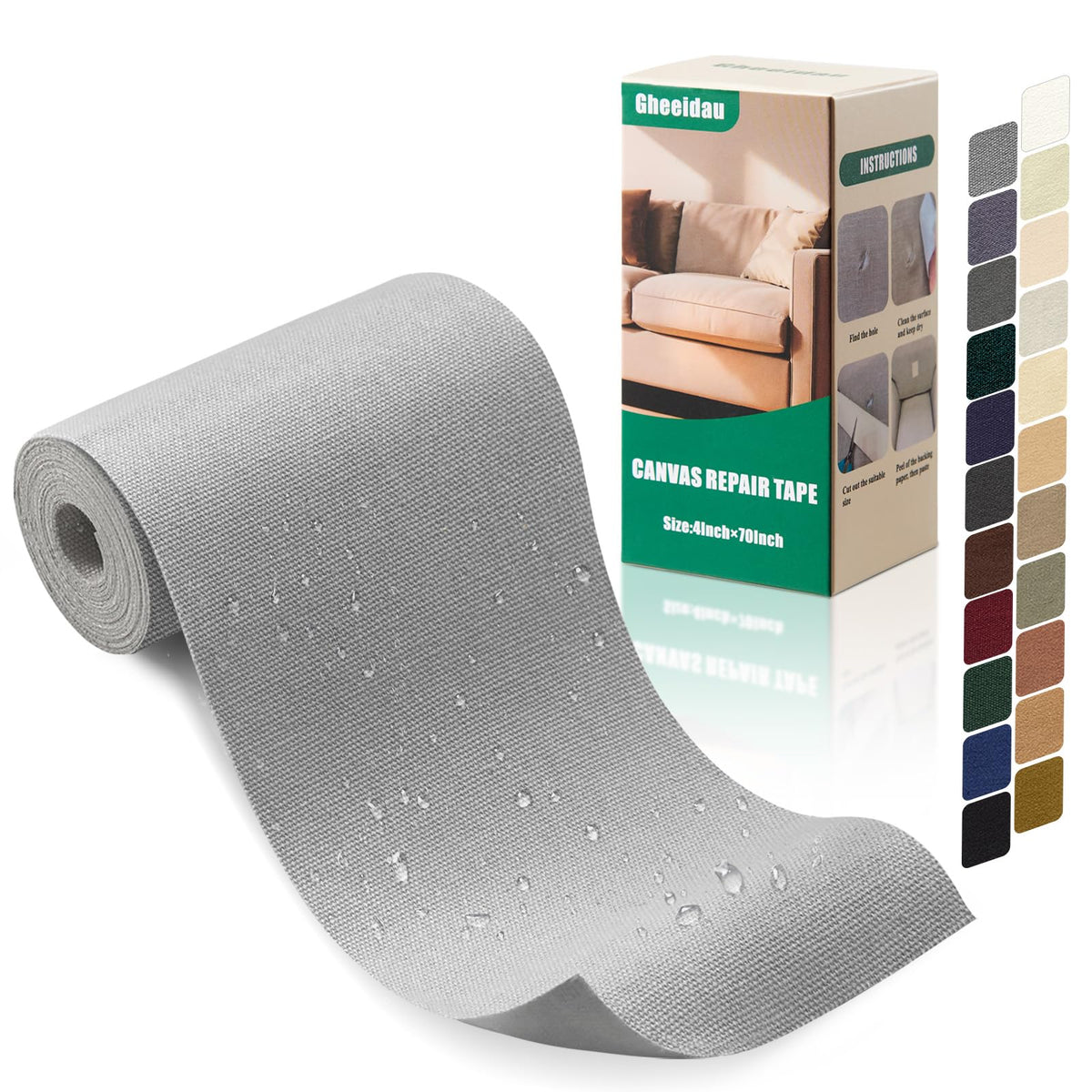 Canvas Repair Tape 4×70 Inch Waterproof Self