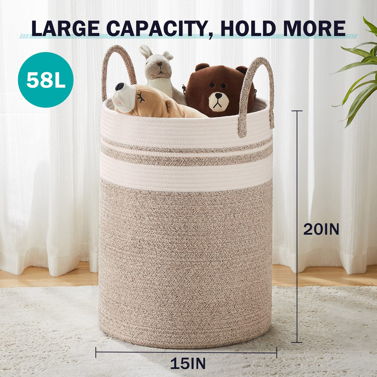 Woven Laundry Hamper Basket