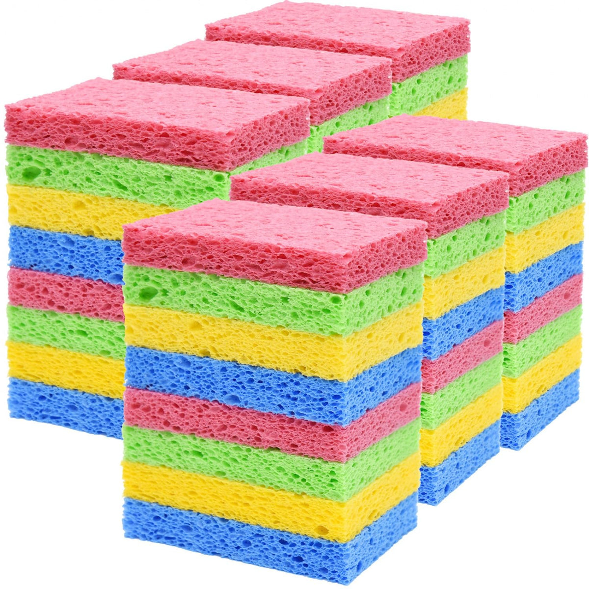 48 Pack Sponges Kitchen Natural Compressed Cellulose Sponges Durable Dish Sponge for Cleaning & DIY Reusable (48 Count)