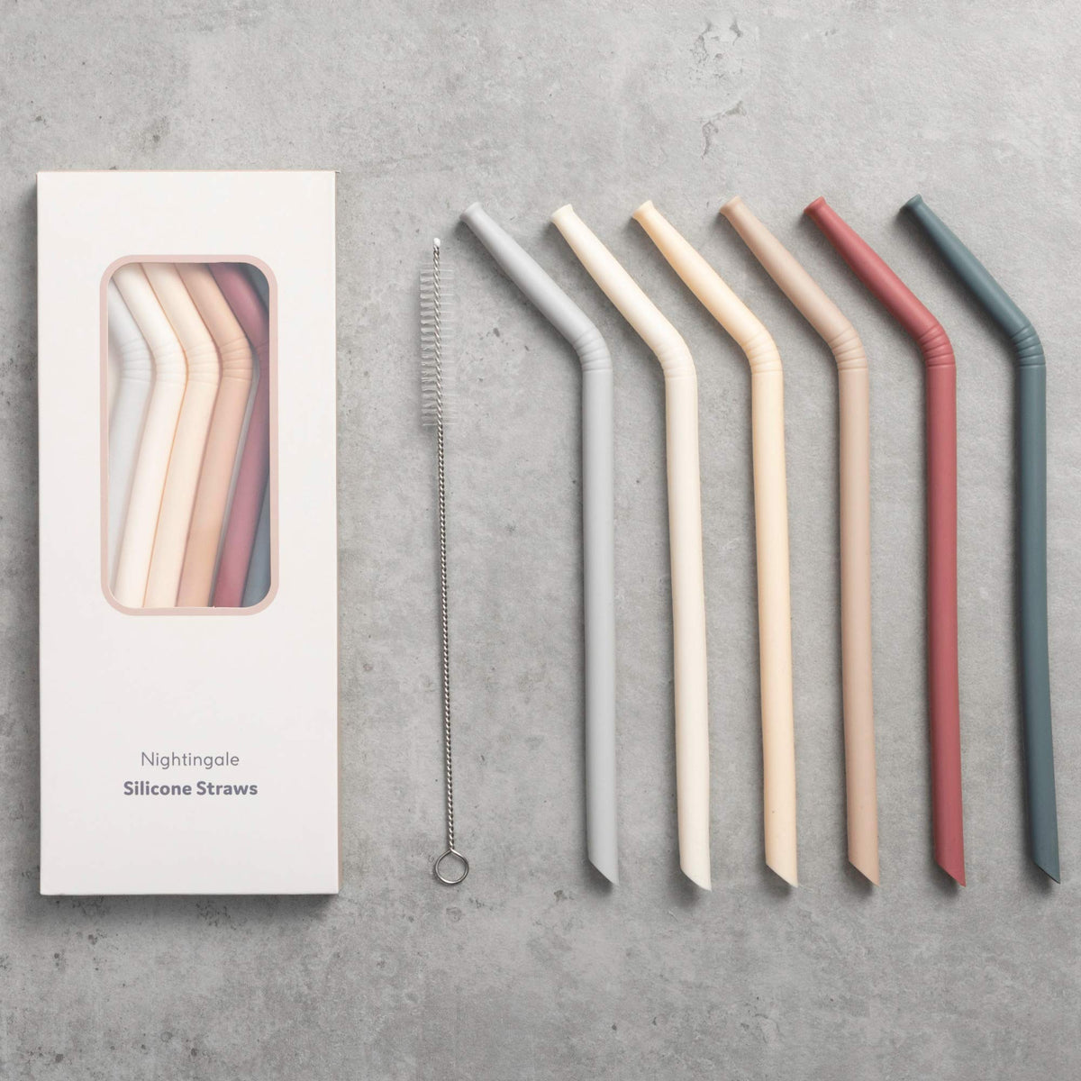 Reusable Silicone Straws (6 Count)