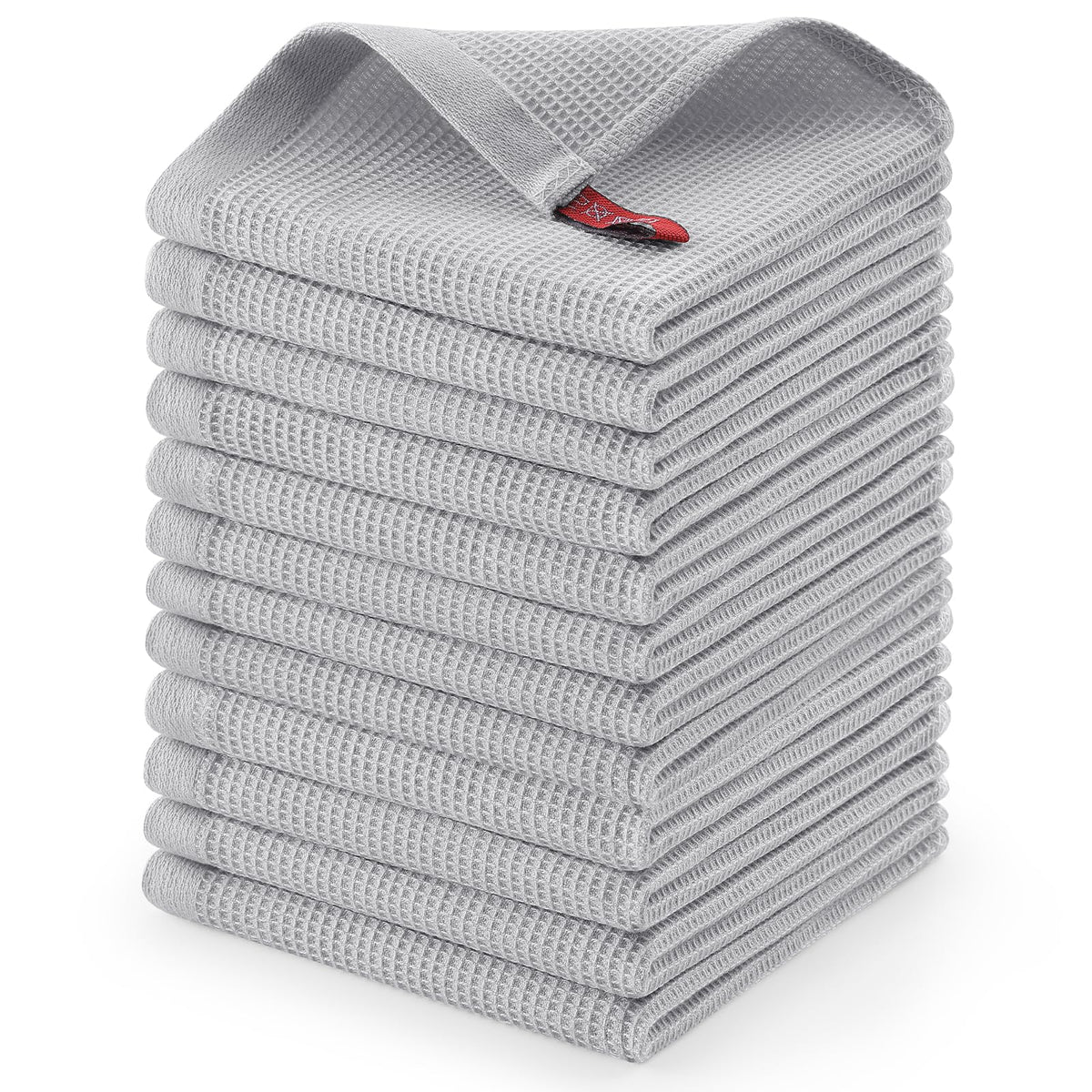 100% Cotton Waffle Weave Dish Cloths (12 Count)