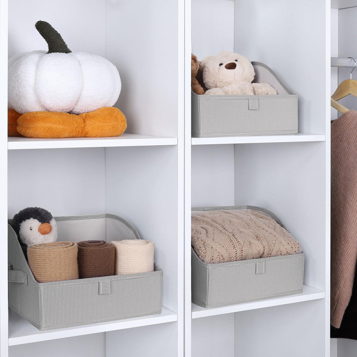 Closet Storage Bins with Handles (3 Count)