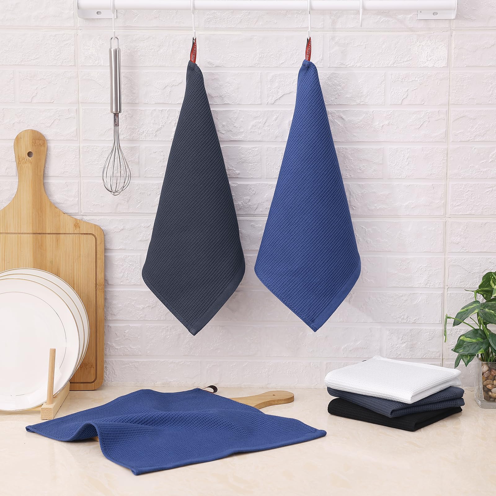 100% Cotton Waffle Weave Dish Cloths (12 Count)