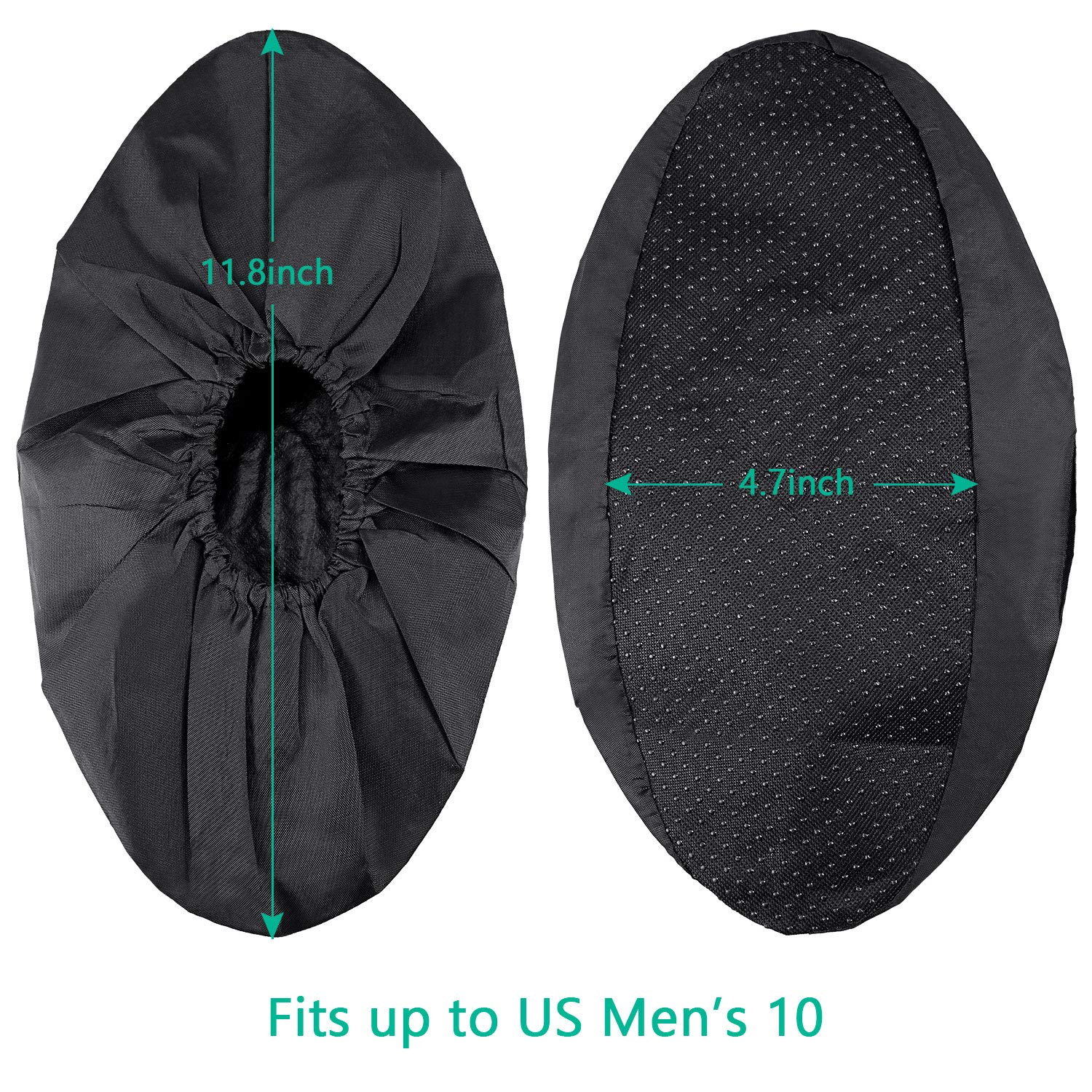 8 Pairs Reusable Shoe Covers Waterproof Non Slip Floor (8 Count)
