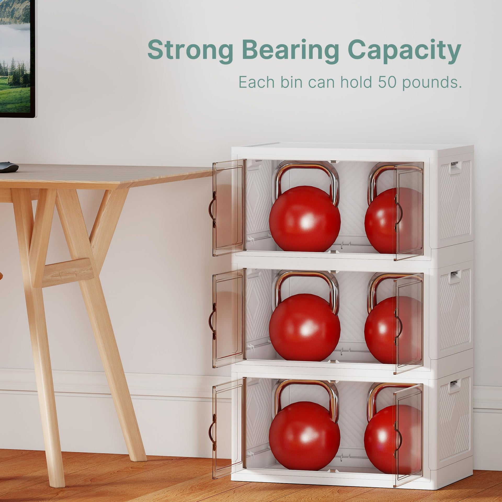 288QT Lockable Plastic Storage Bins (6 Count)
