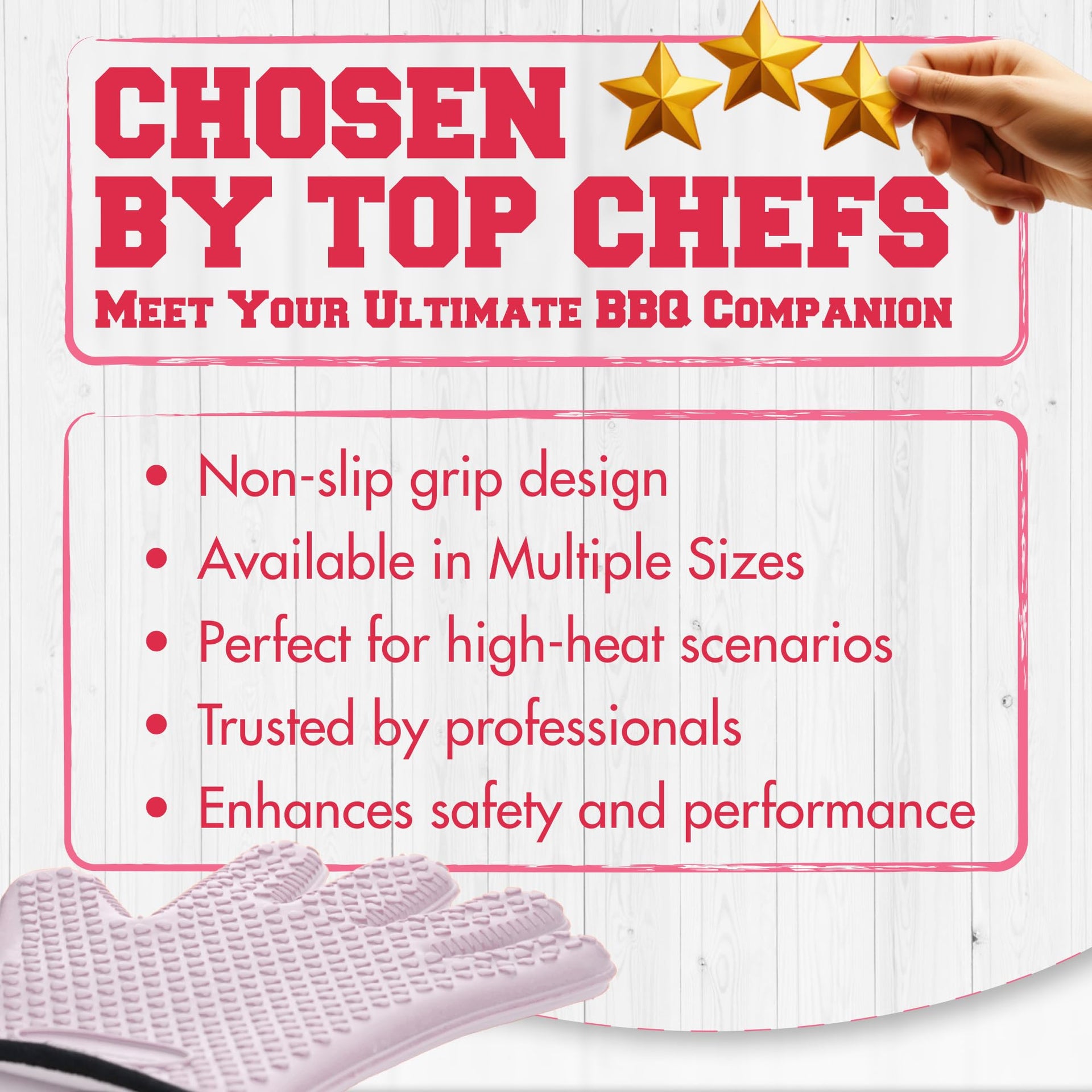 Silicone Smoker BBQ Gloves (2 Count)