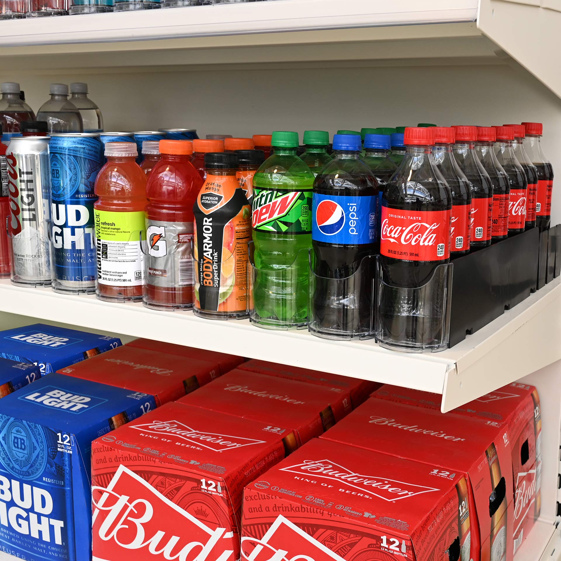 Fridge Drink Organizer & Soda Can Dispenser for Refrigerator (2 Count)