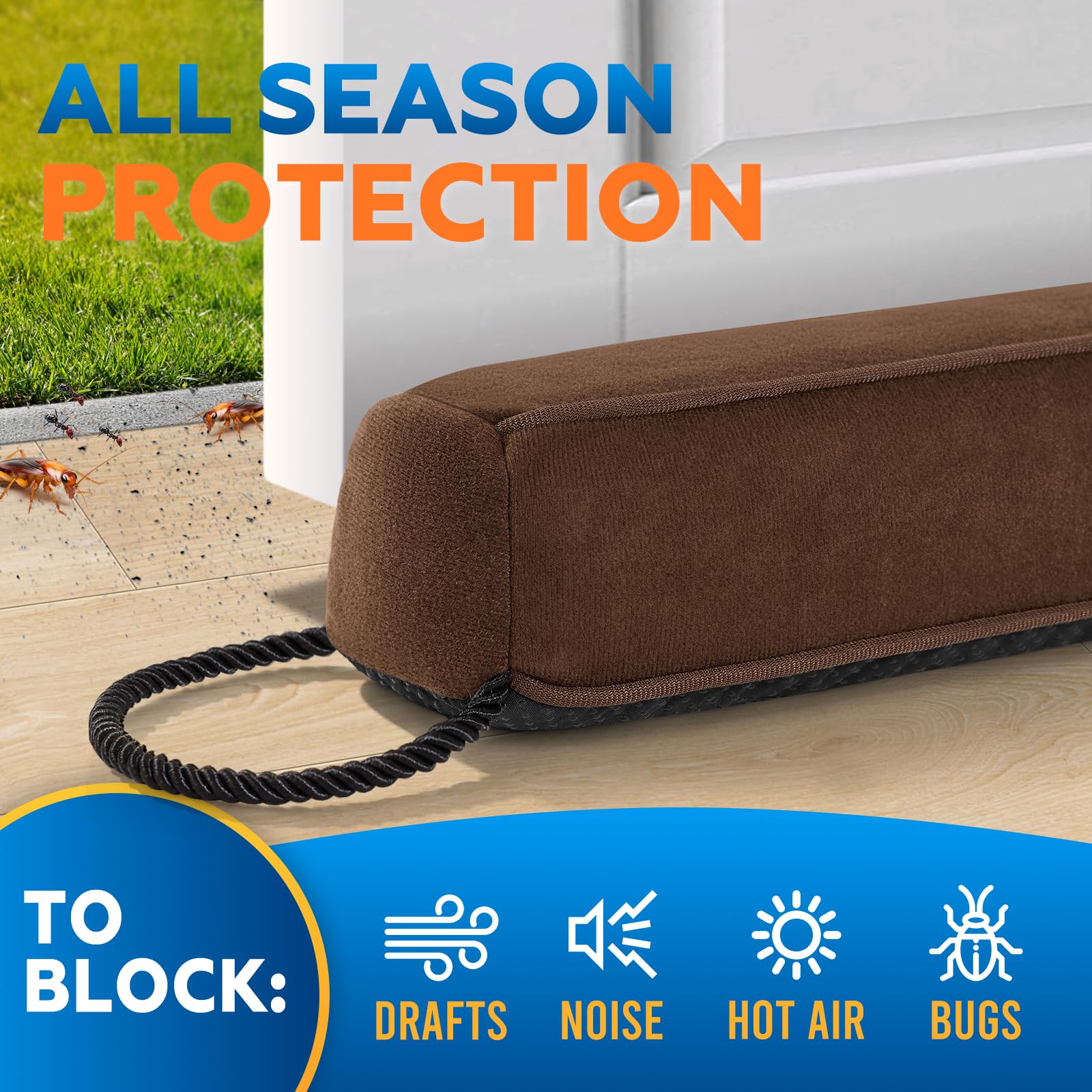 36” Weighted Under Door Draft Stopper
