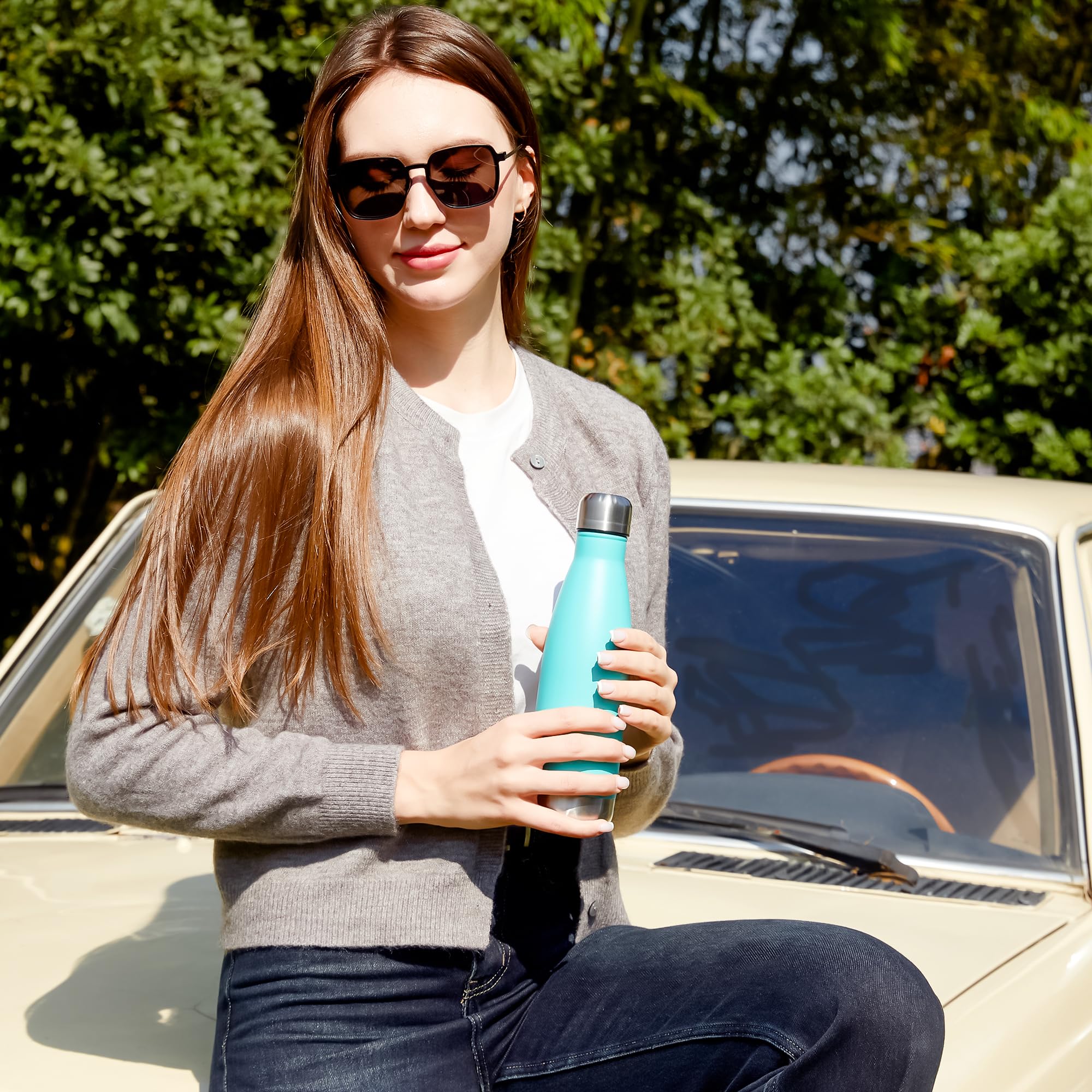 17oz Sport Water Bottle Vacuum Insulated Stainless Steel Leak