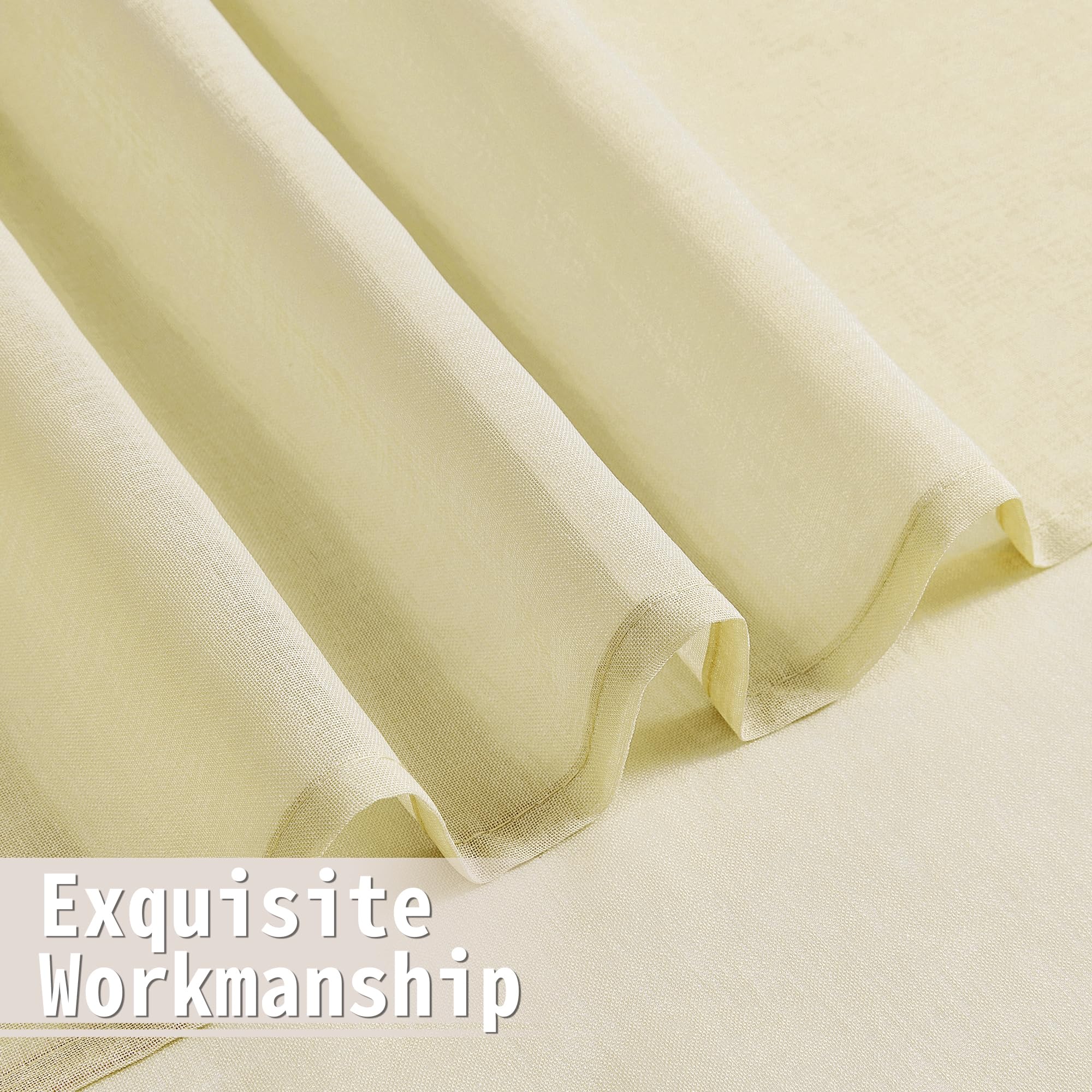 Sheer Door Curtains Closet Linen Textured Curtains Sheer Doorway Light Filtering Voile French Doors Rod Pocket Curtain Patio Glass Door