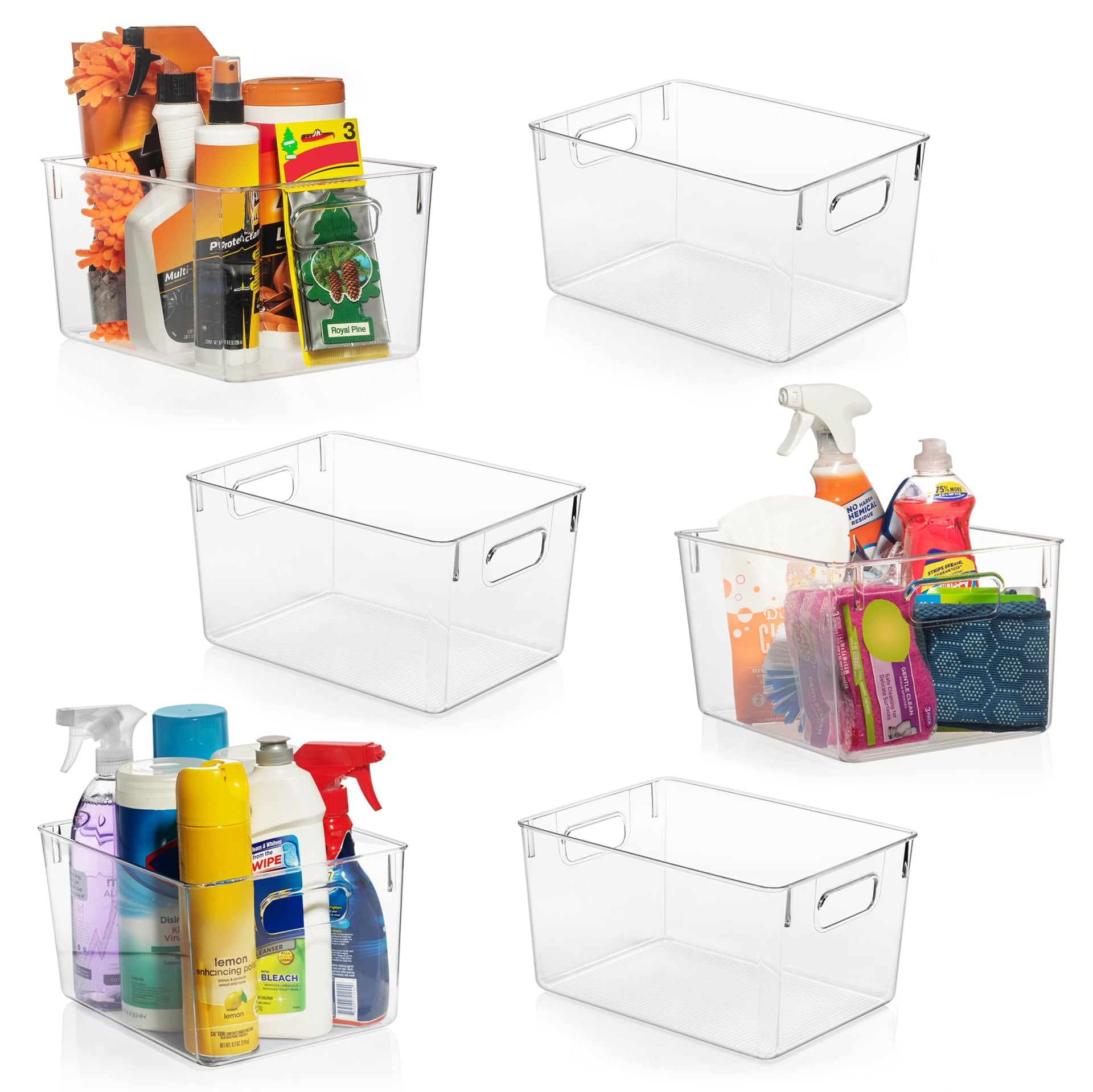 Clear Plastic Storage Bins