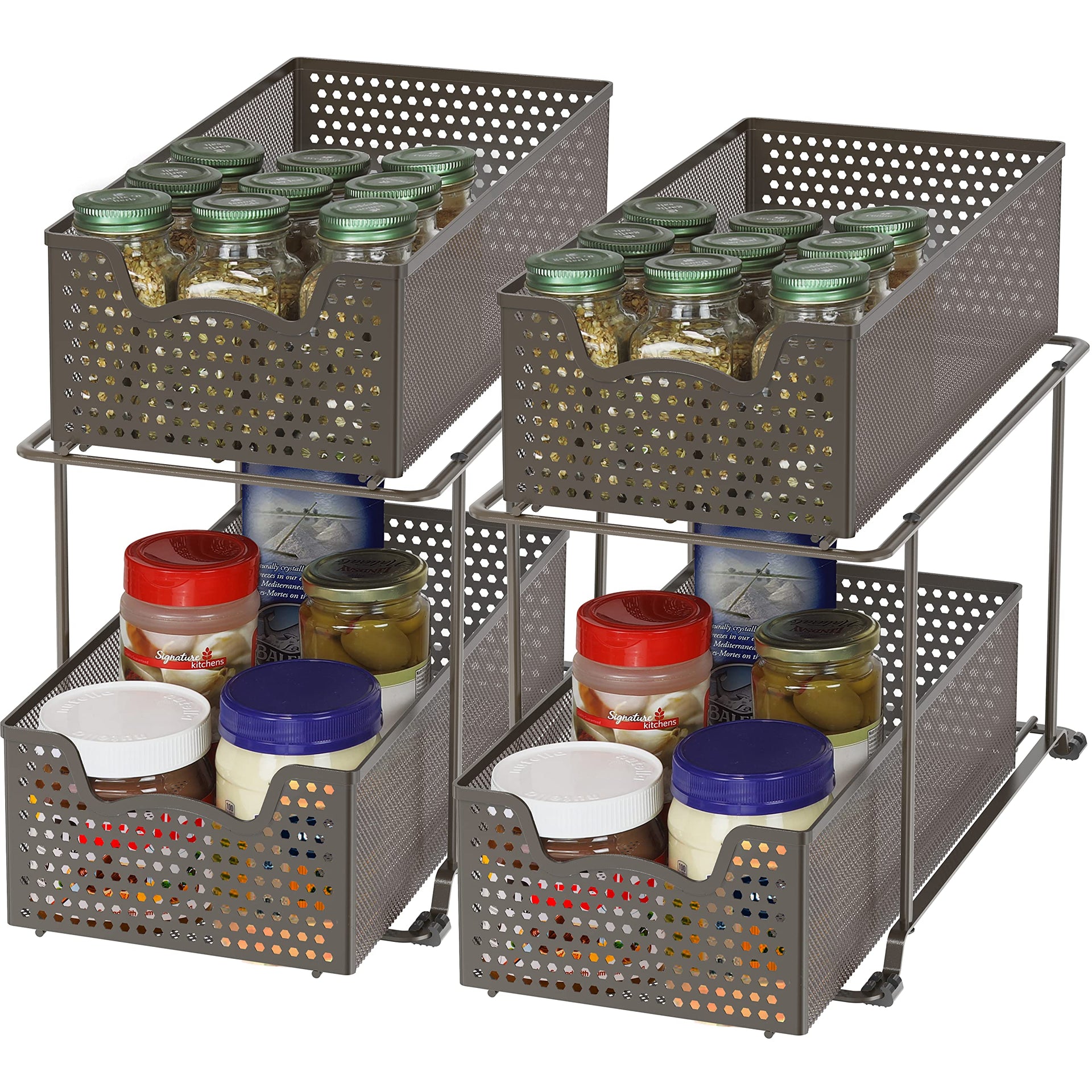 Cabinet 2 Tier Perforated Basket Drawer (2 Count)