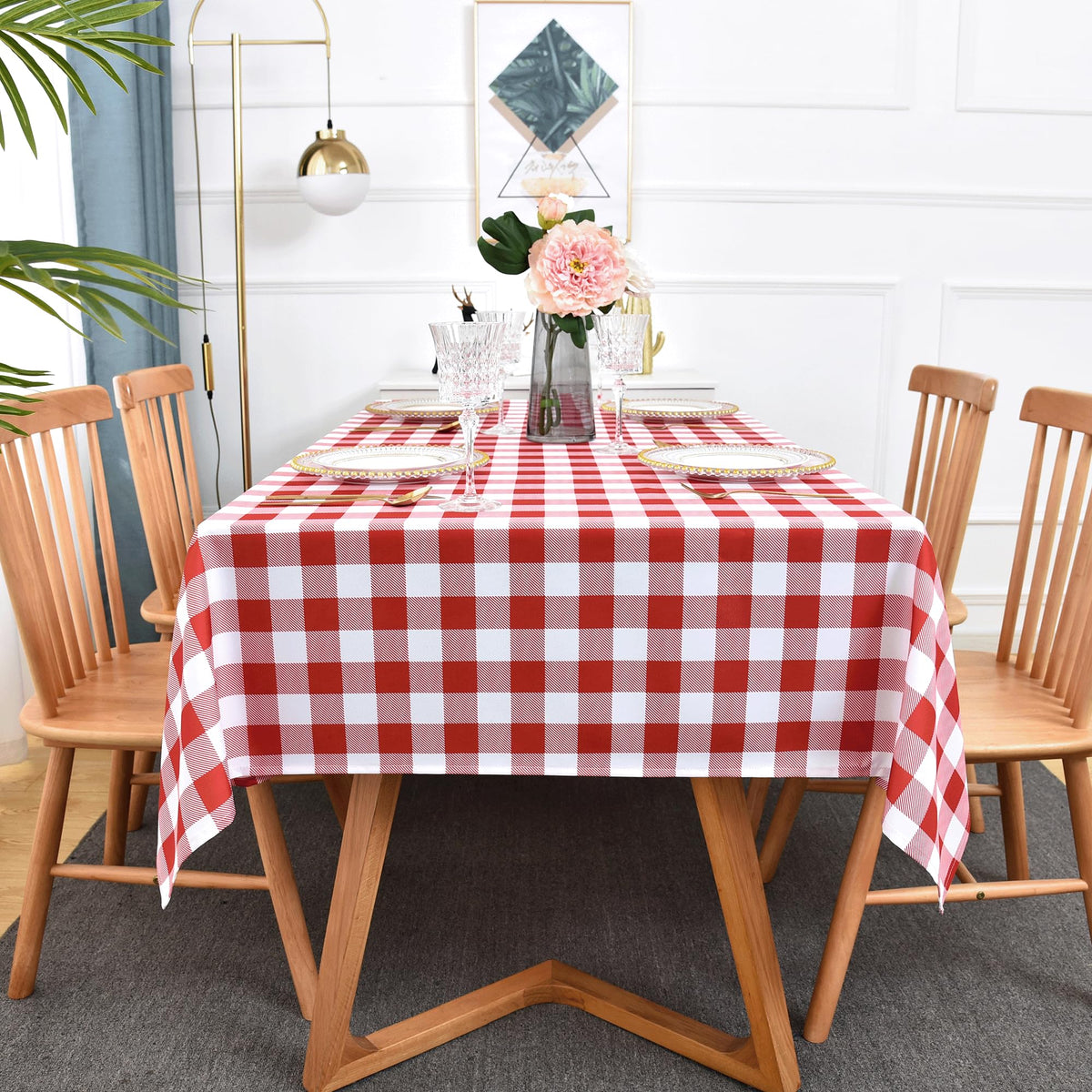 Waterproof Plaid Tablecloth Fabric