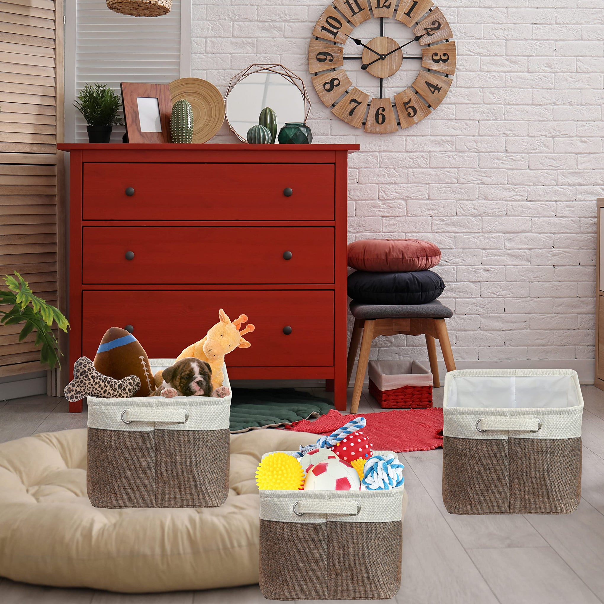 14.4" x 10" Slim Large Fabric Storage Bin (3 Count)