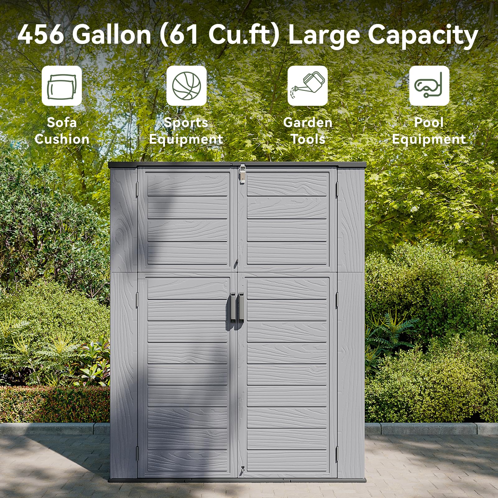 Horizontal Storage Sheds 61 Cu.ft