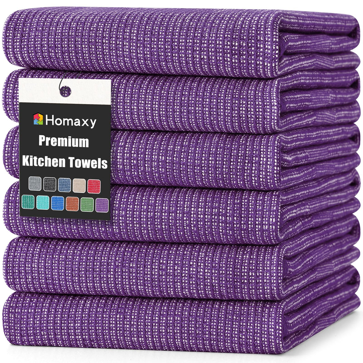 380 GSM Cotton Premium Kitchen Towels 6 Pack (6 Count)