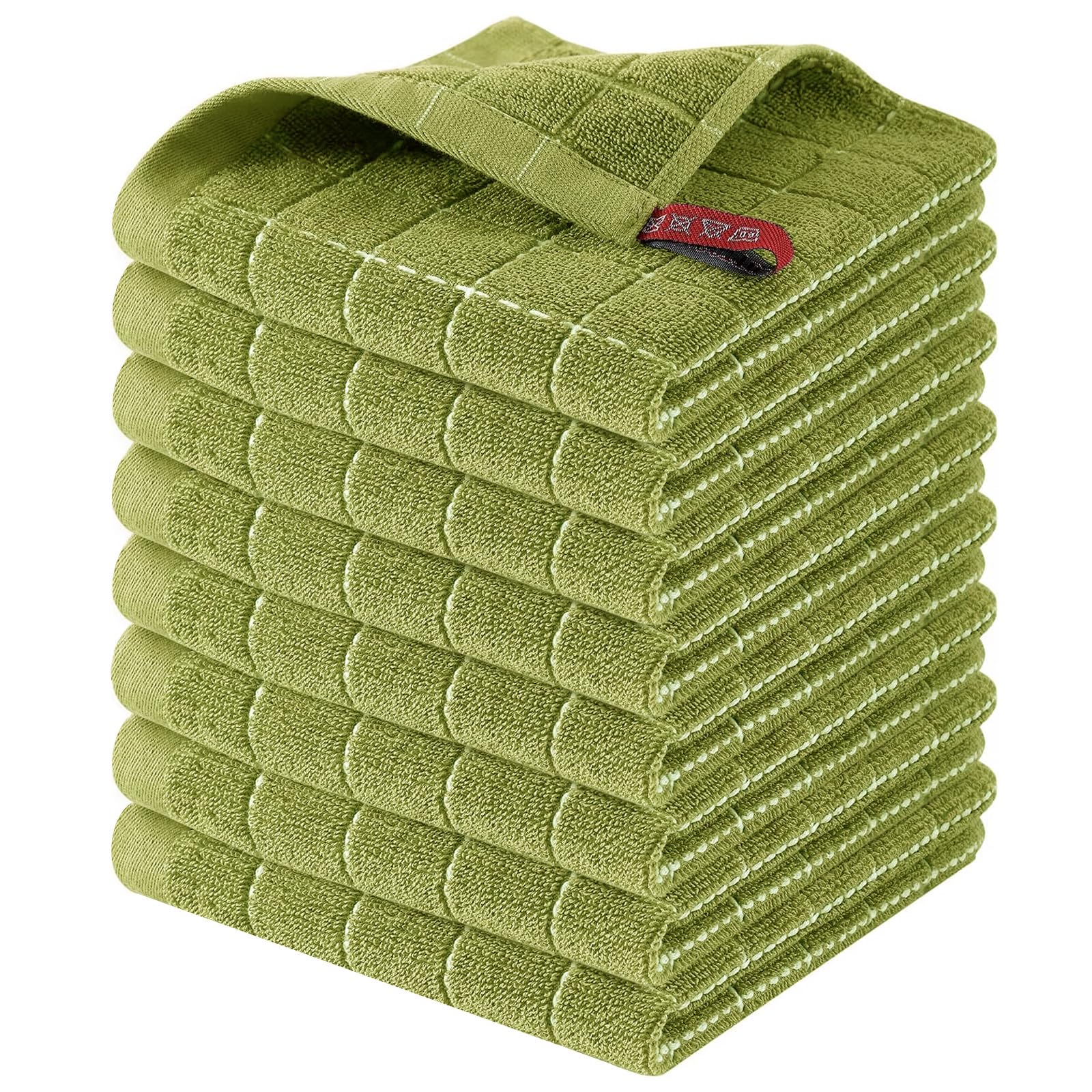 100% Cotton Terry Kitchen Dish Cloths (8 Count)