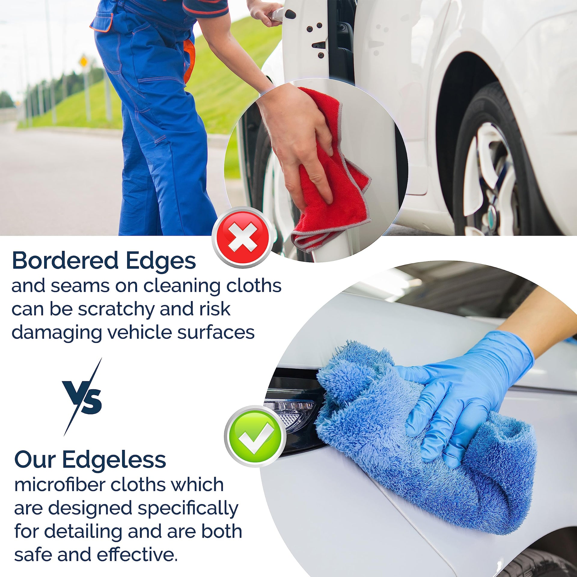 Chamois Cloth Microfiber Cleaning Cloth 6 Pack (6 Count)