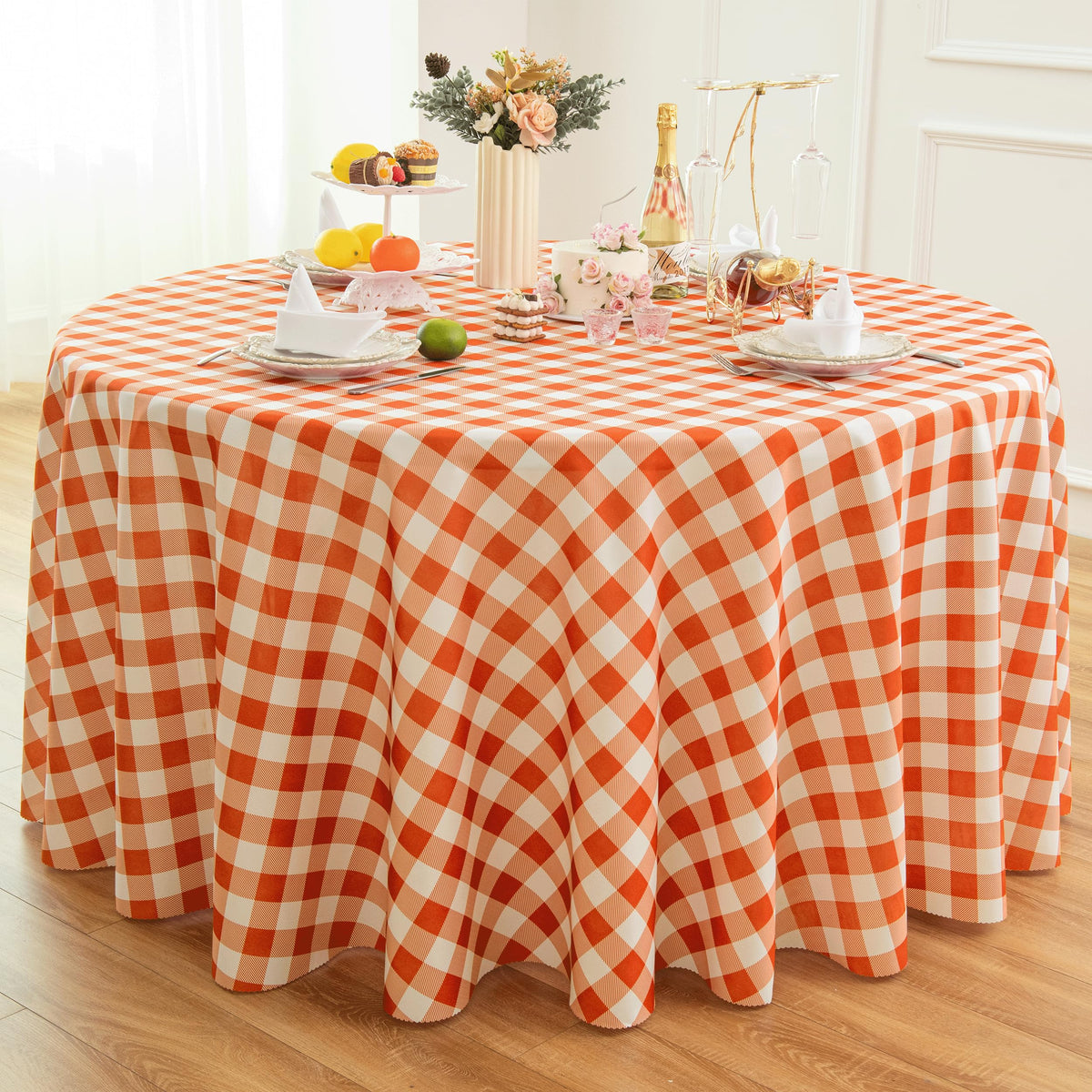 Waterproof Plaid Tablecloth Fabric