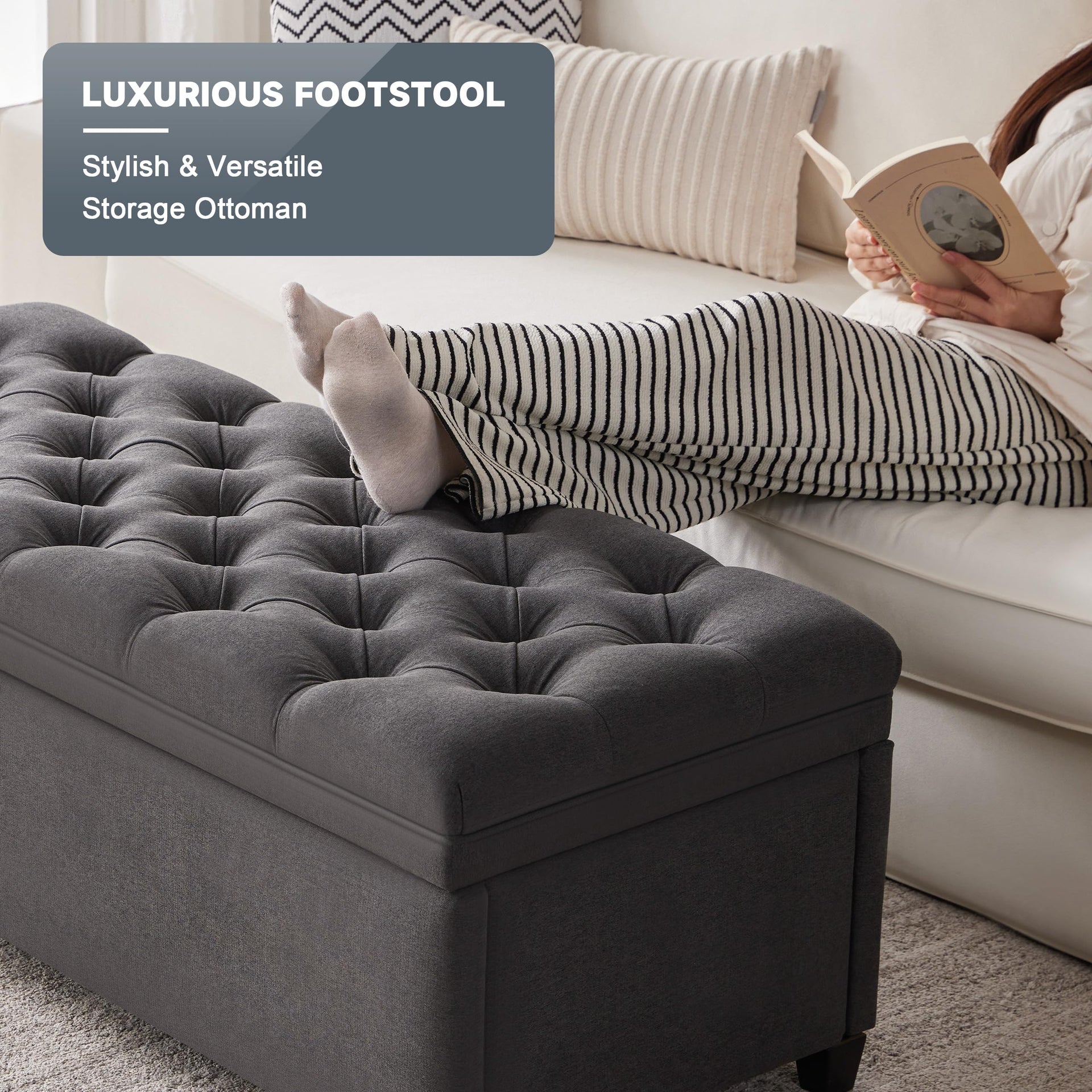 43 Inch Storage Ottoman