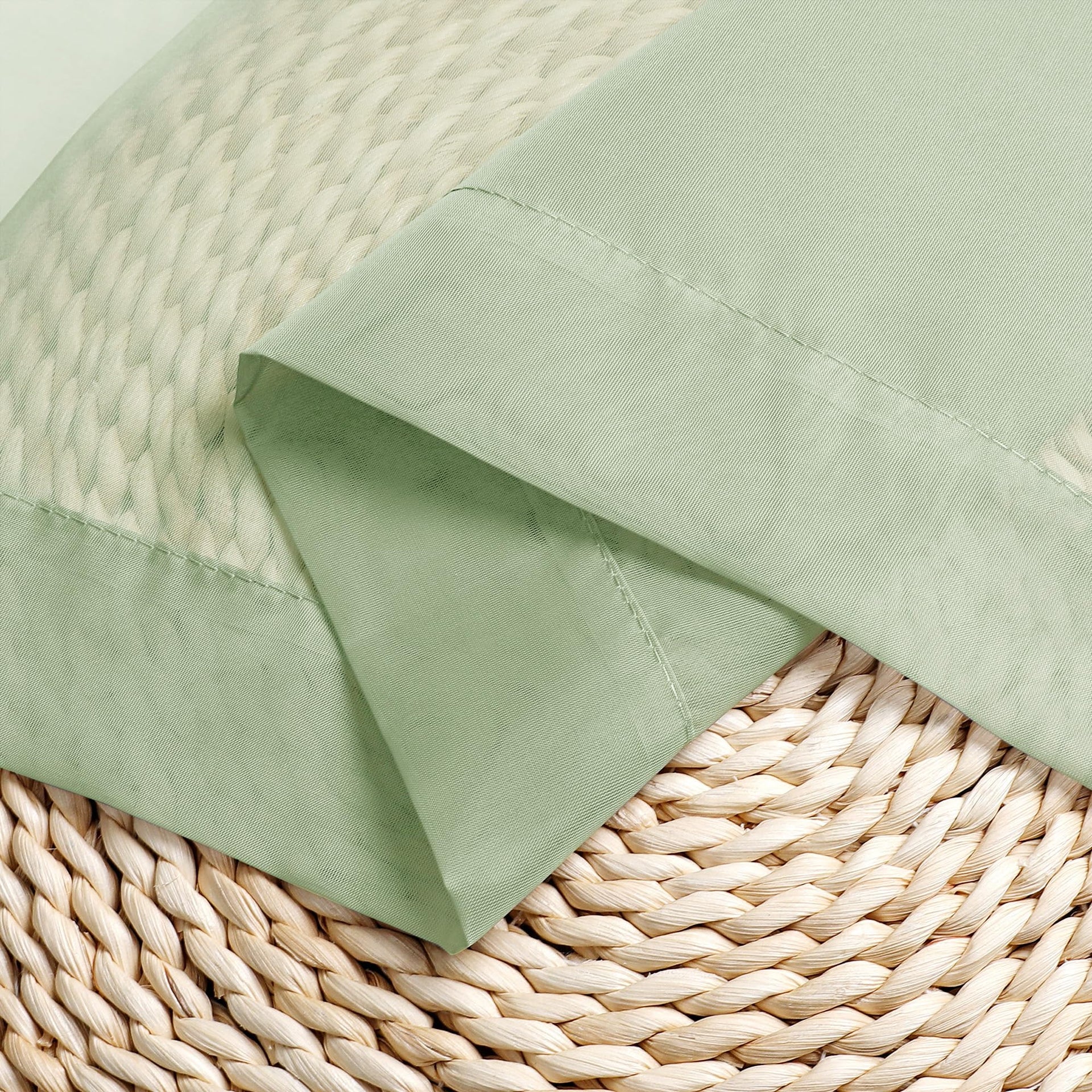 Light Green Sheer Valances for Windows 2 Pack (2 Count)