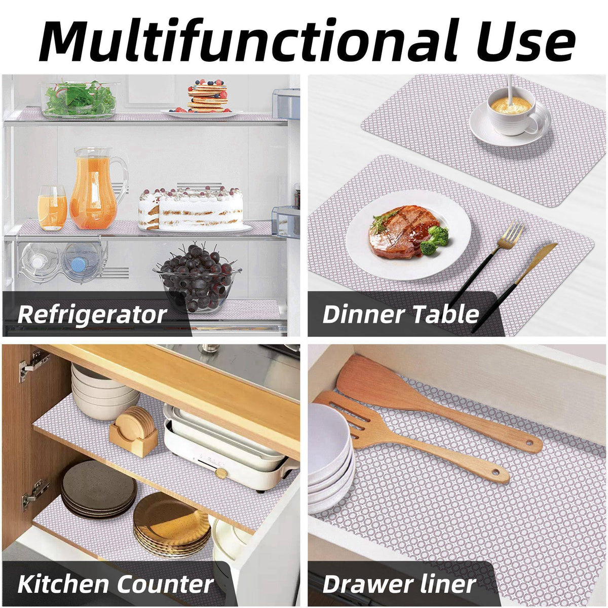 Cabinet Liners 10Rolls 18" W x 96" L Wide Non Adhesive Kitchen Drawer Liner