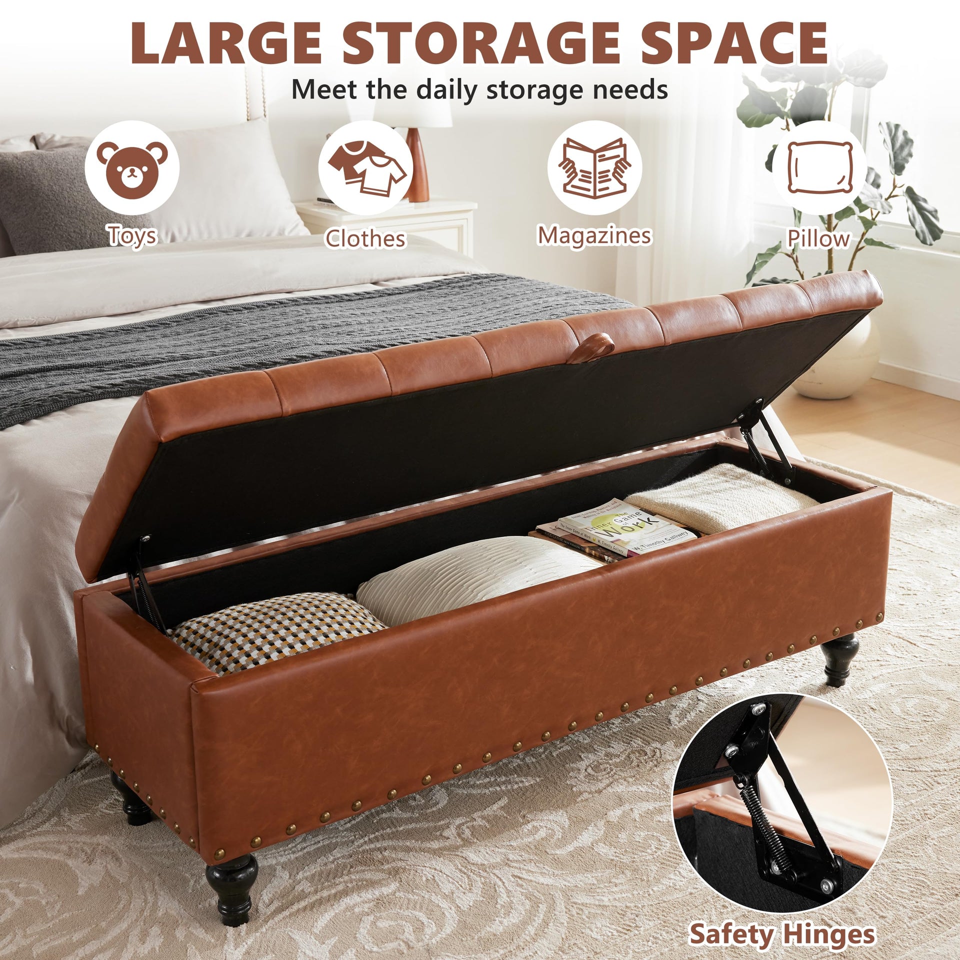 43 Inch Storage Ottoman