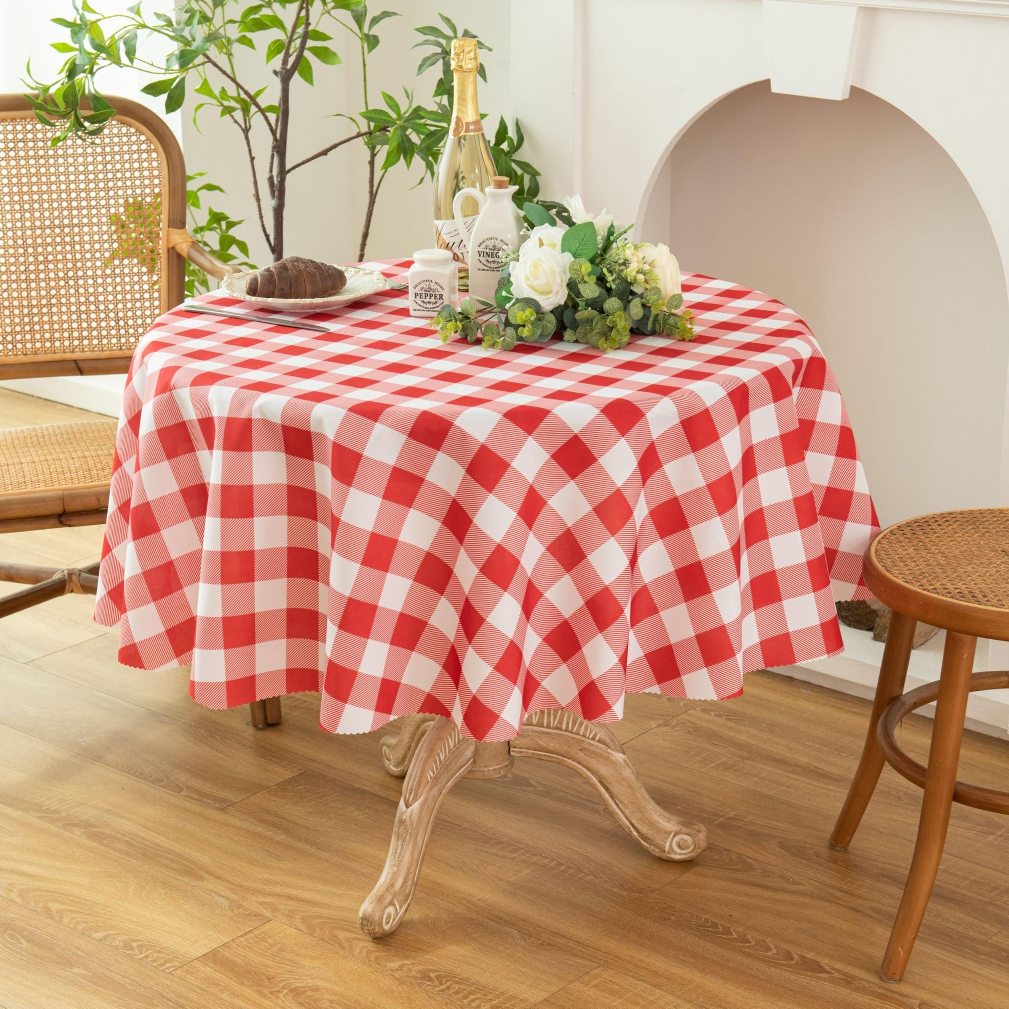 Waterproof Plaid Tablecloth Fabric