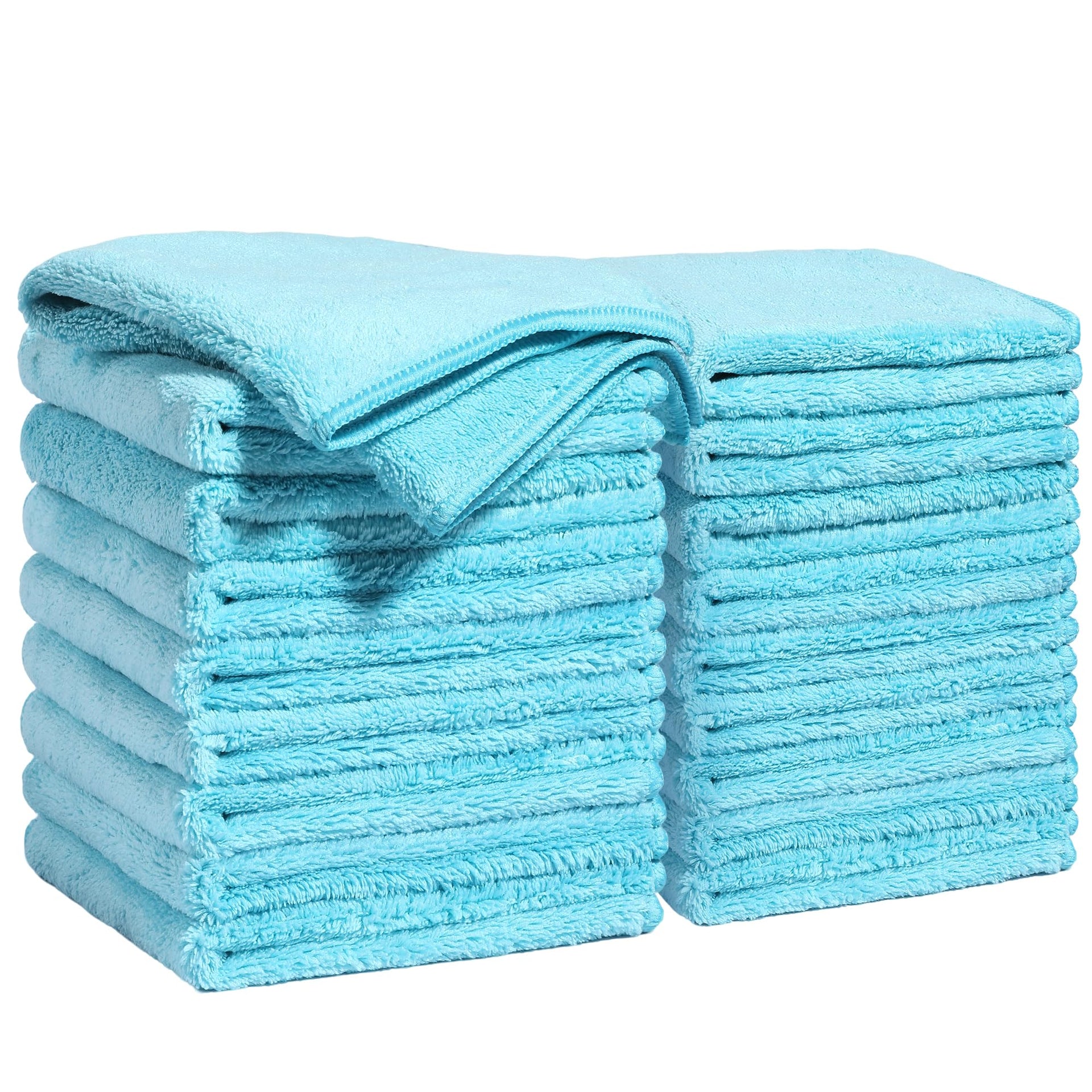 Microfiber Cleaning Cloths Cyan (18 Count)