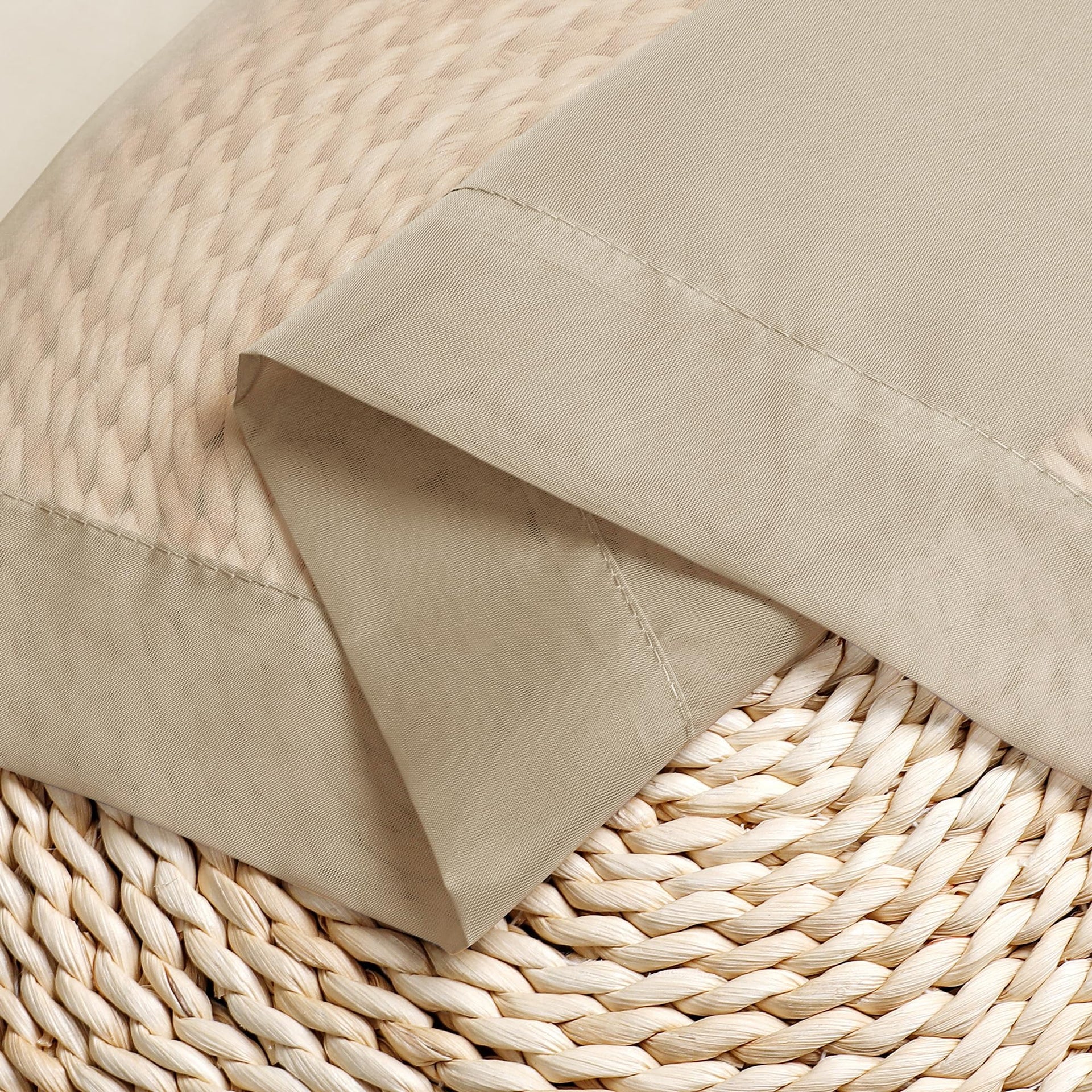 Taupe Sheer Curtains 54 Inch Long 2 Panels (2 Count)