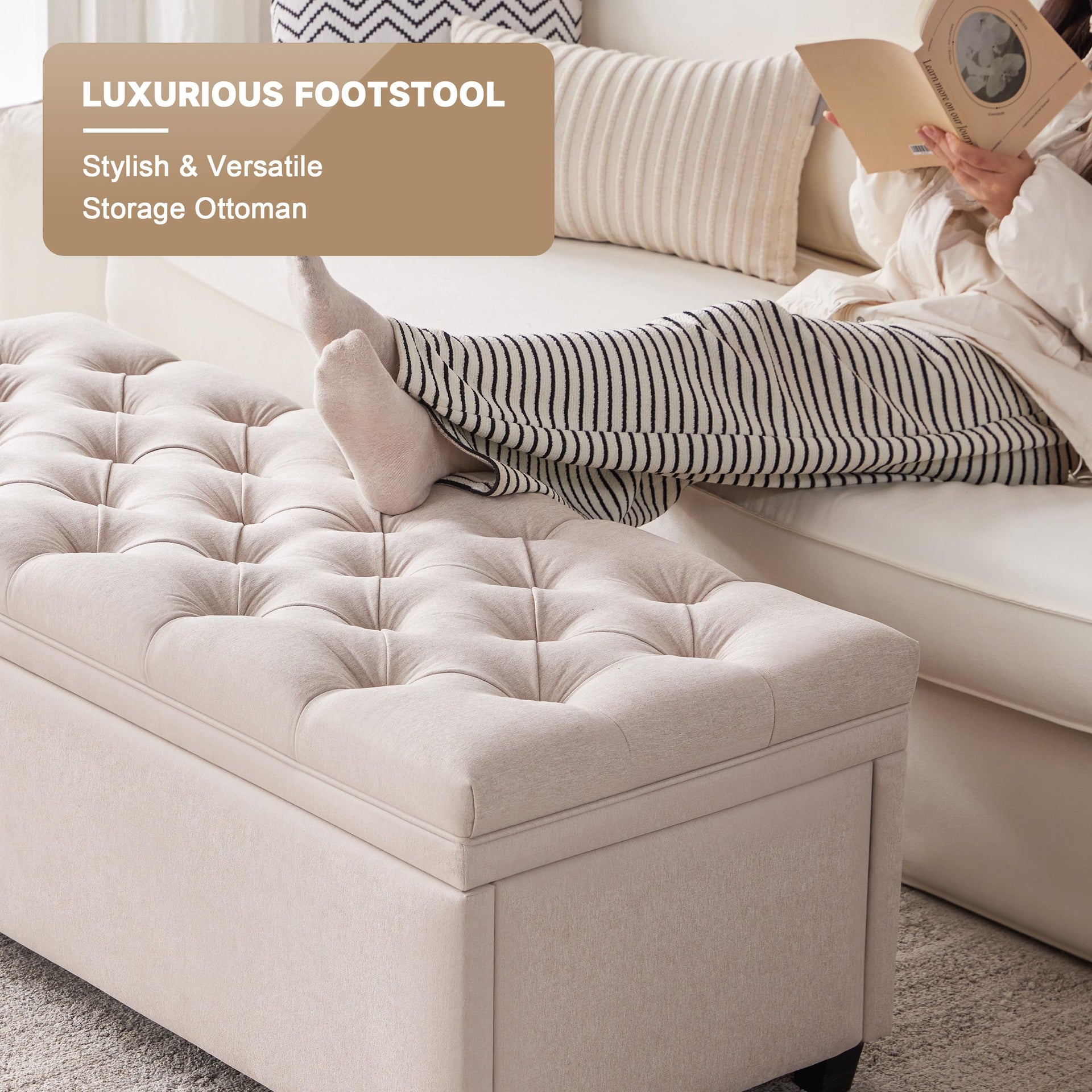 43 Inch Storage Ottoman
