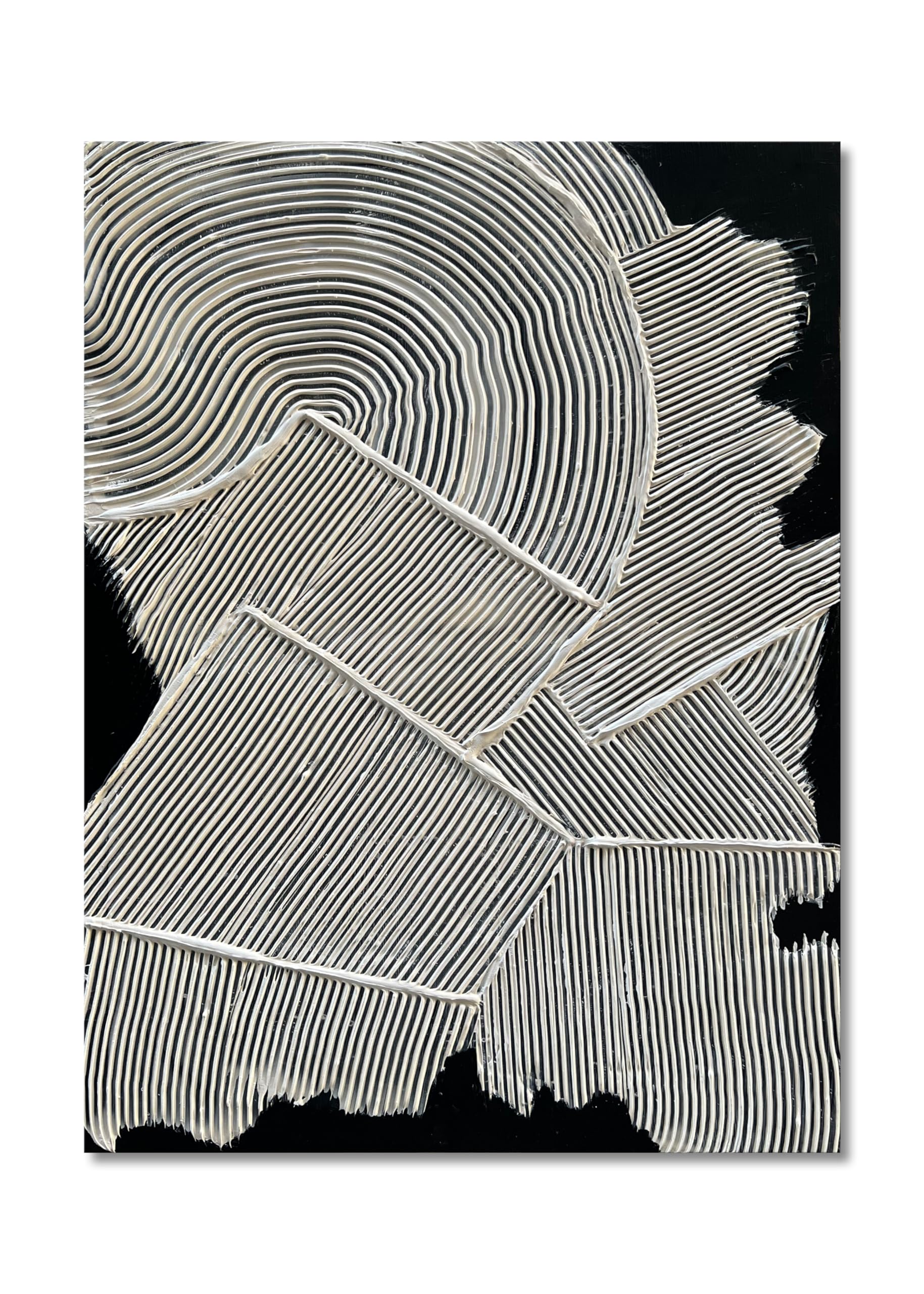 Art Hand Painted White Texture Abstract Art Oil Painting 40x28 inch Office Corridor Abstract Wall Decoration