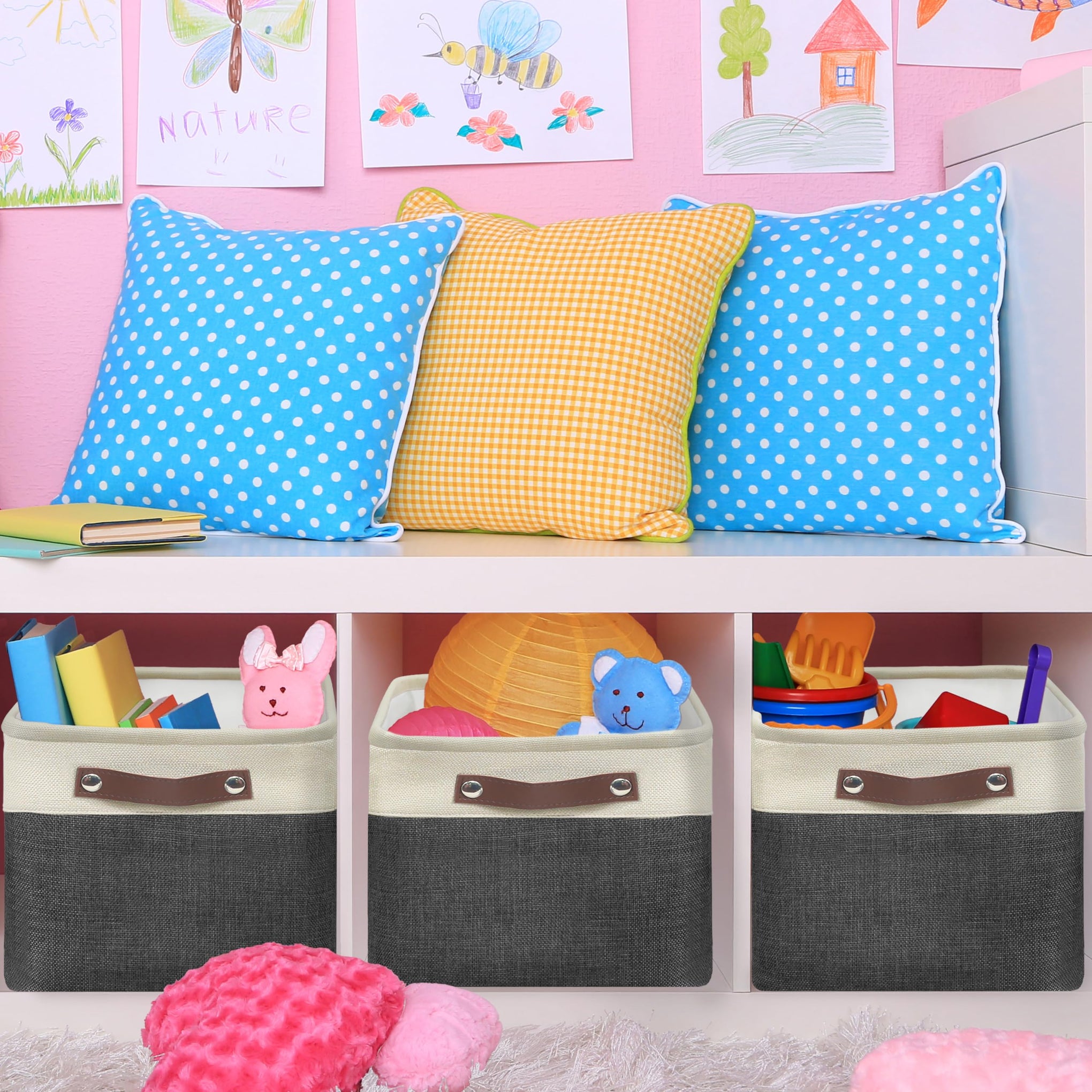 15" x 11" Large Fabric Storage Bin (3 Count)