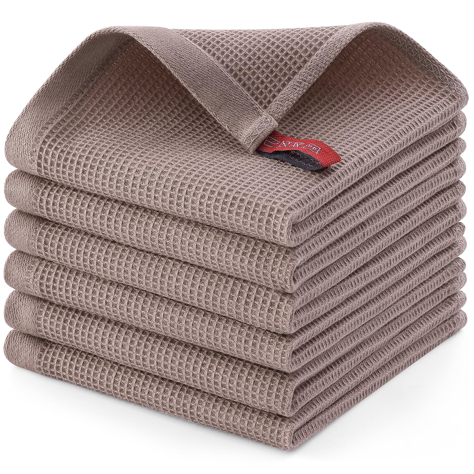 100% Cotton Waffle Weave Dish Cloths (6 Count)