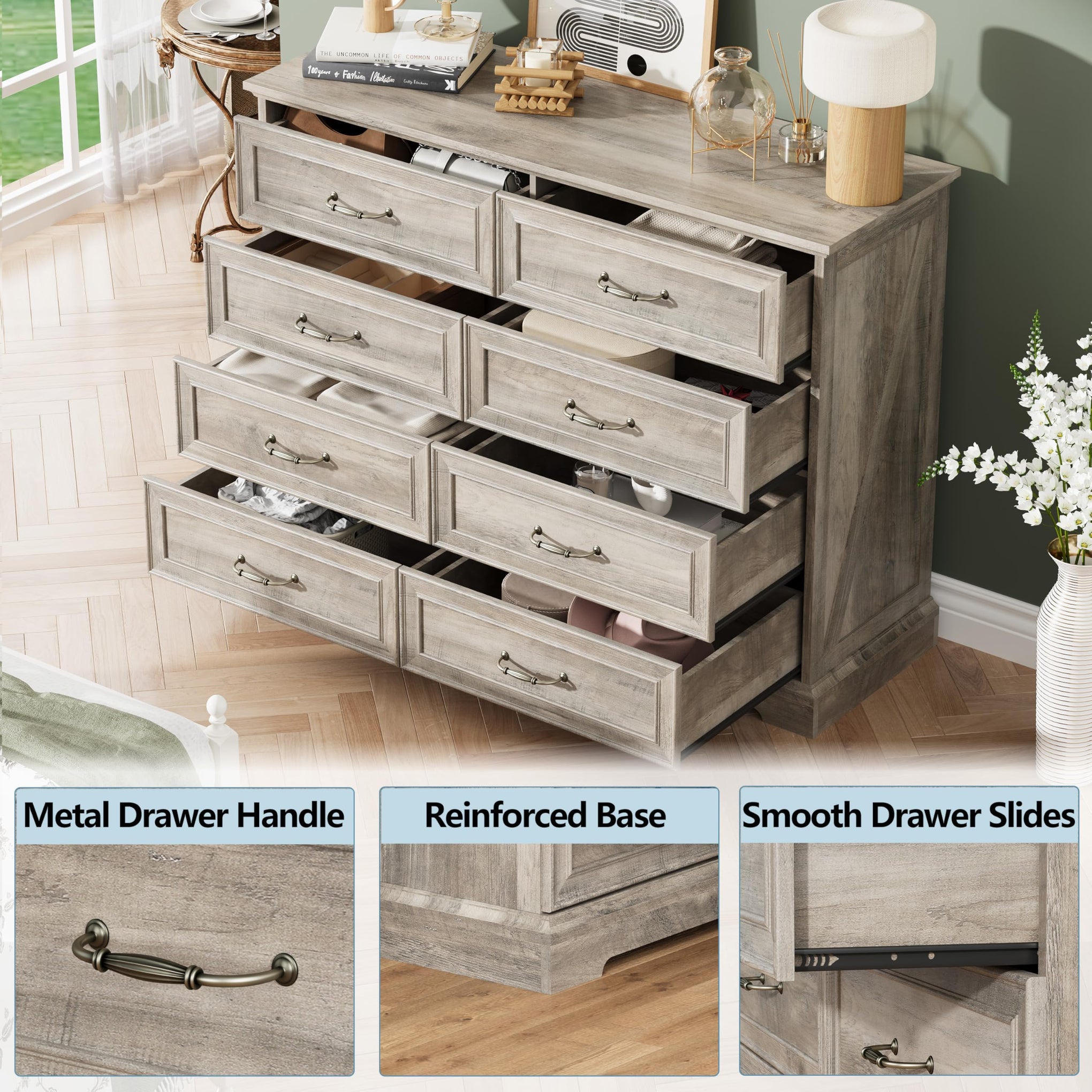 8 Drawer Dresser for Bedroom