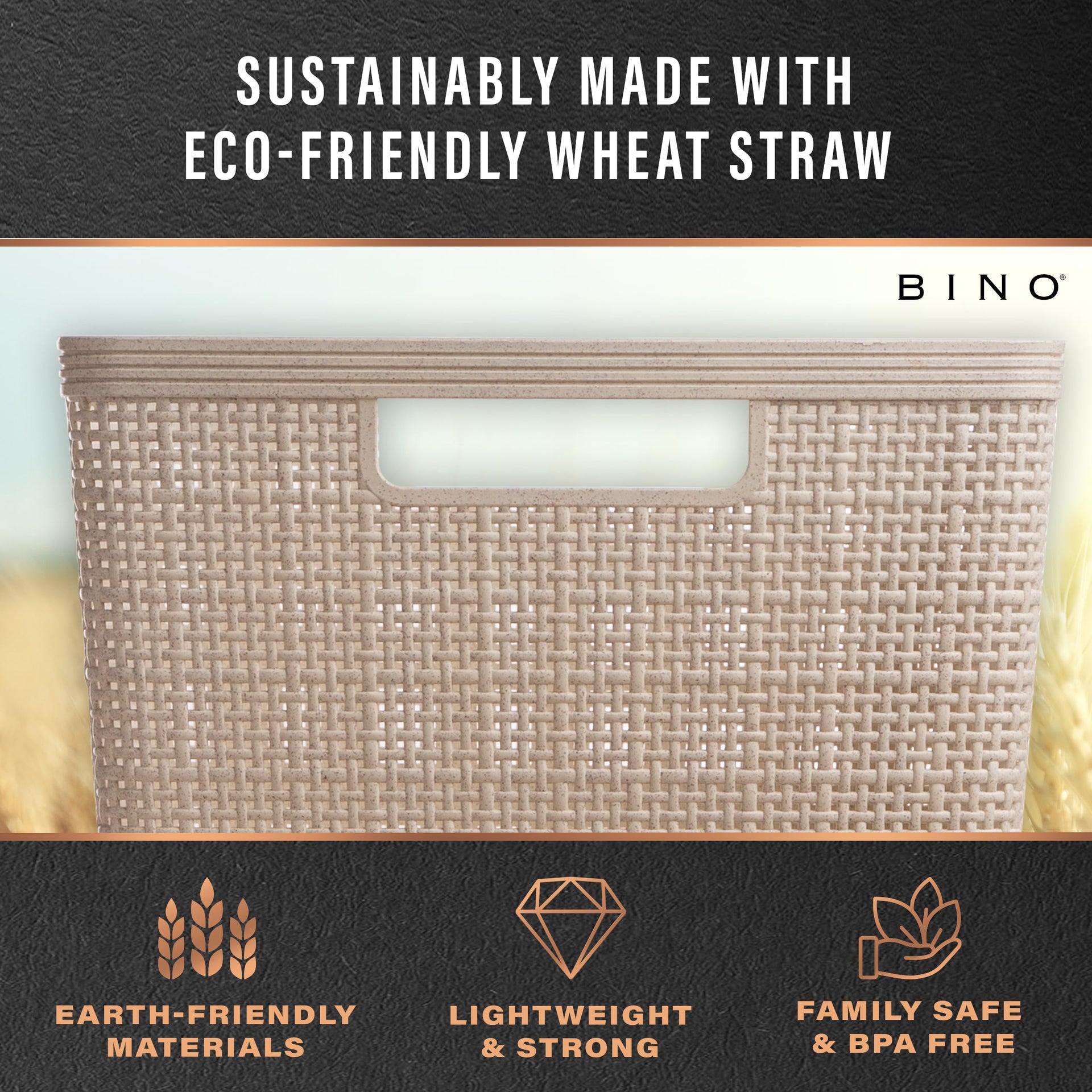 Woven Plastic Basket (3 Count)