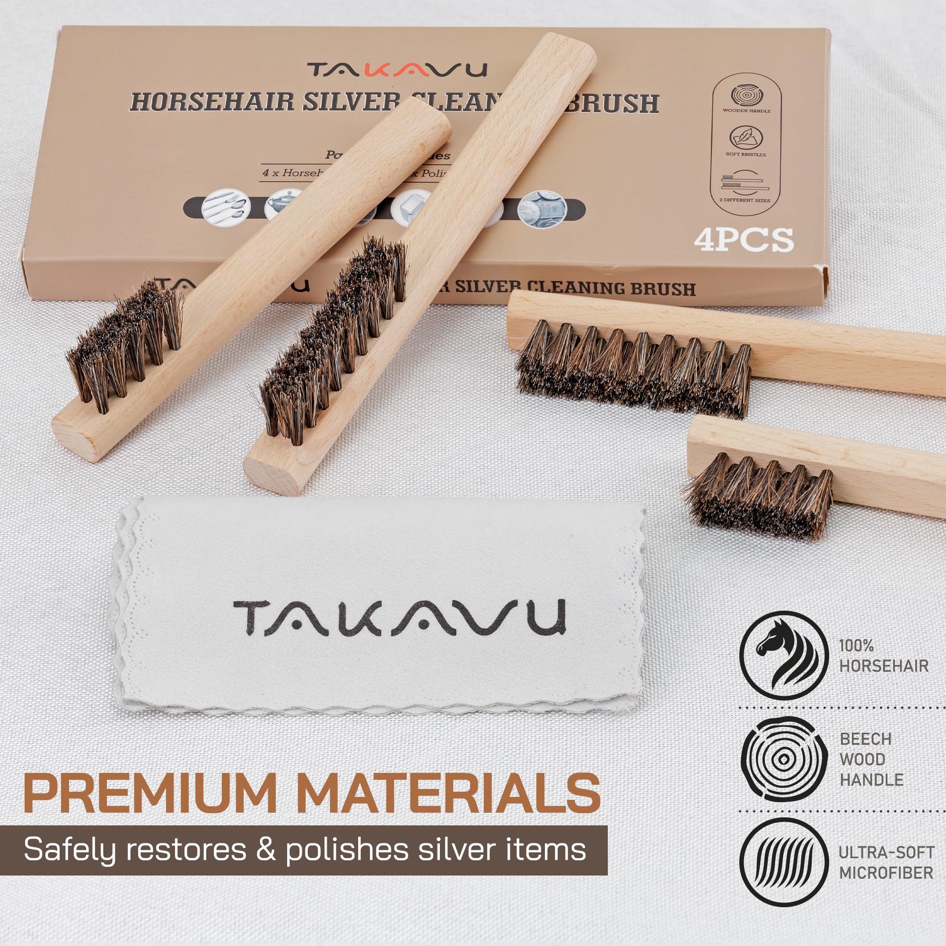 Silver Cleaning Brush Set of 4 (4 Count)