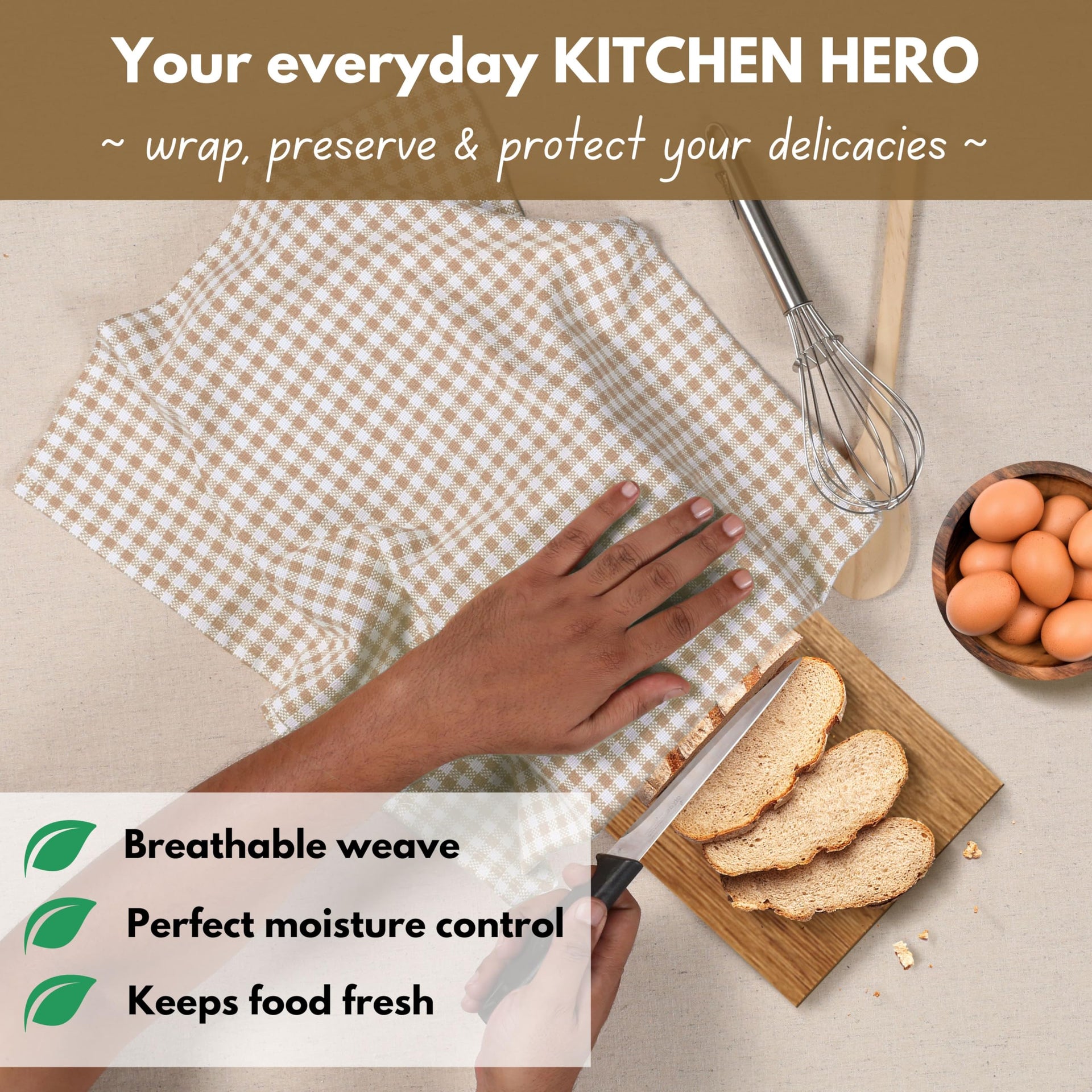 Gingham Check Kitchen Dish Towels 16"x26" Set of 12 (12 Count)