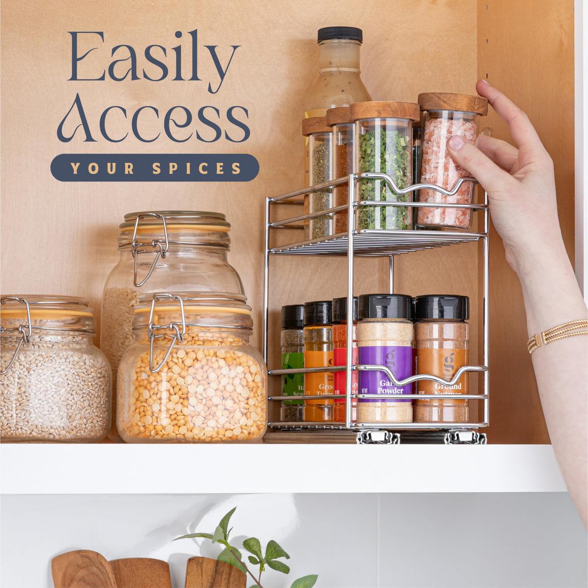 Pull Out Cabinet Organizer for Spices