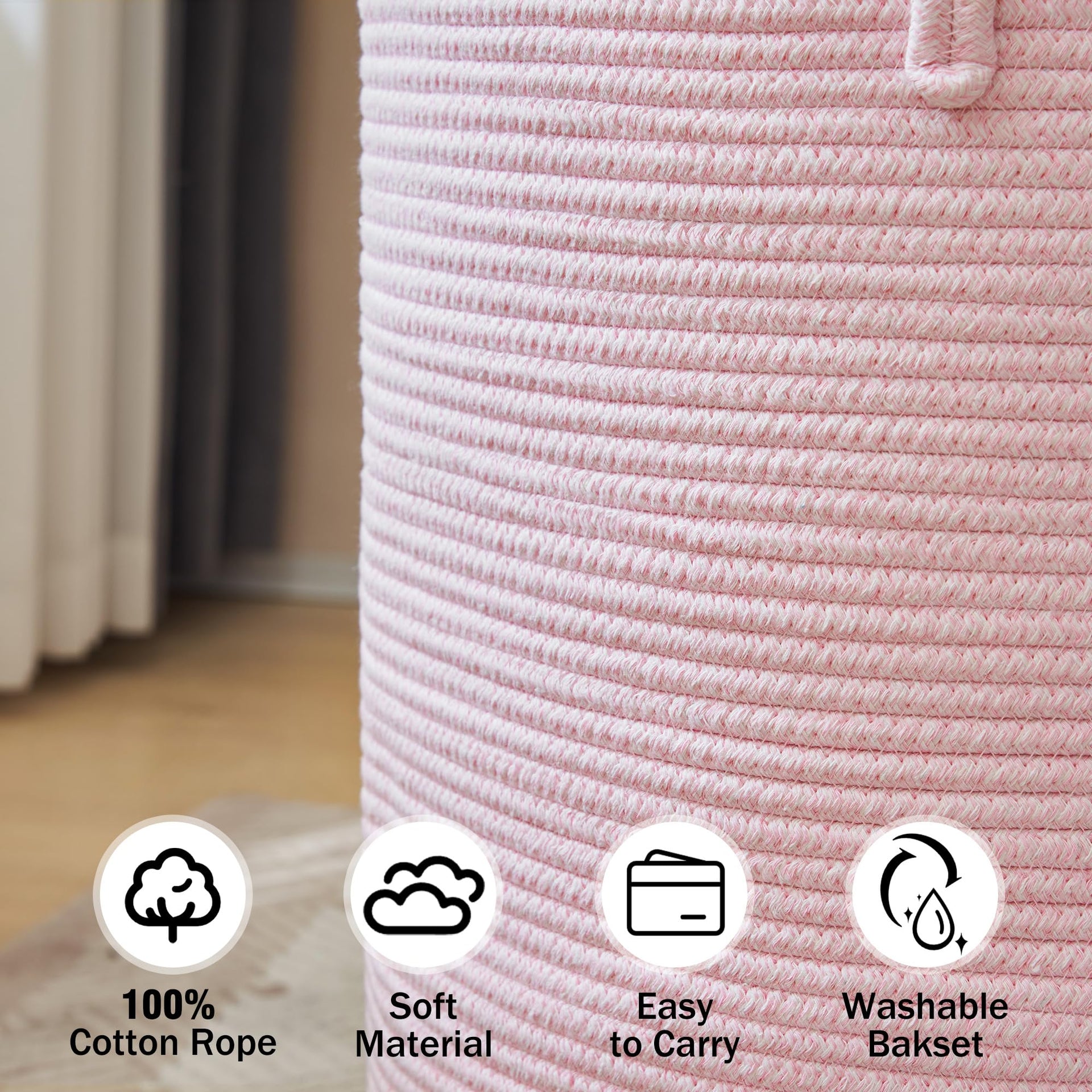 Cotton Rope Laundry Hamper Basket - ModHome Supplies