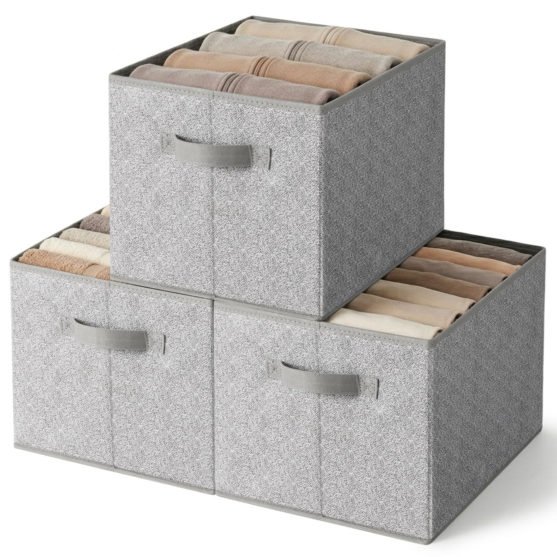 Closet Storage Bins with Handles (3 Count)