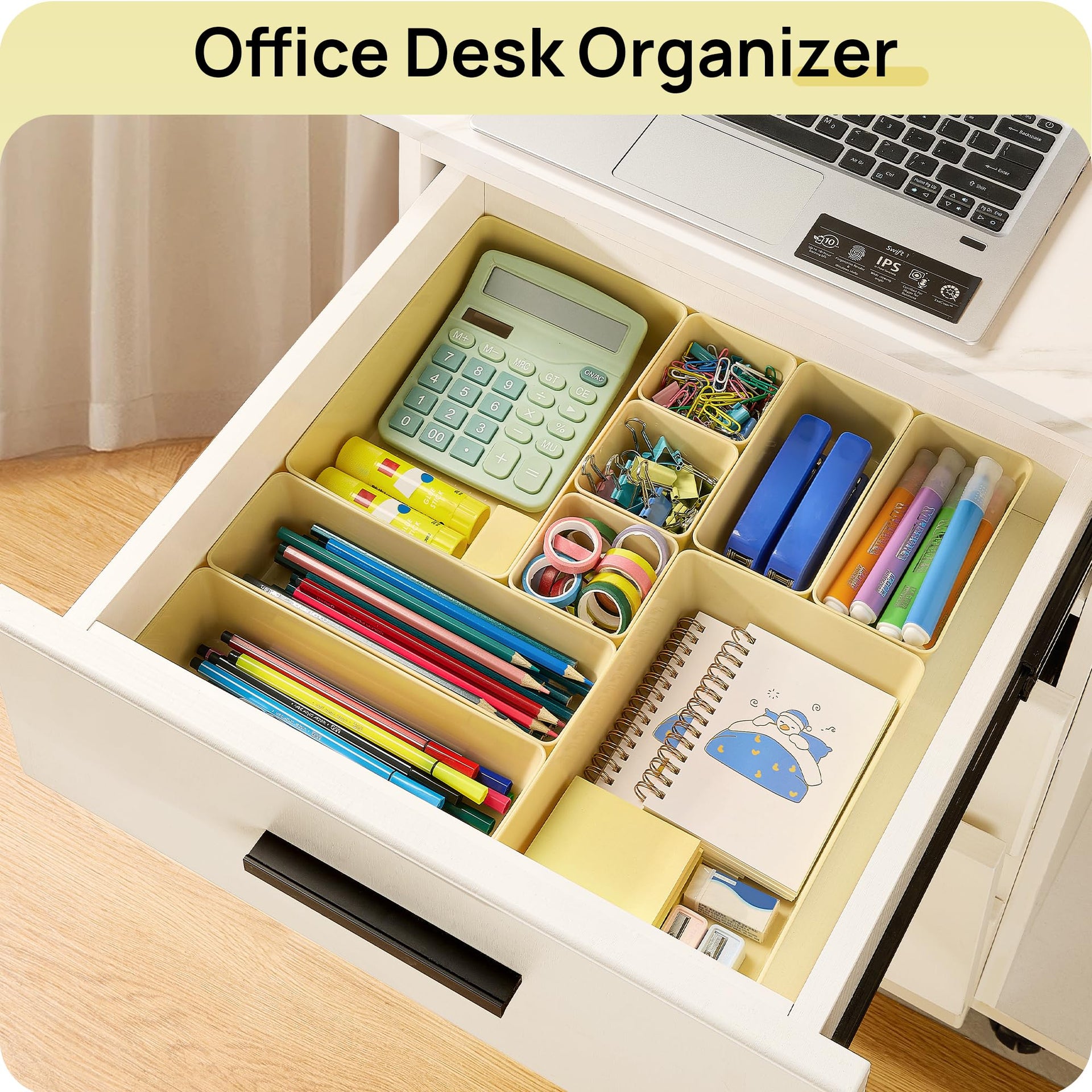 25 Pack Plastic Drawer Organizers with Non (25 Count)