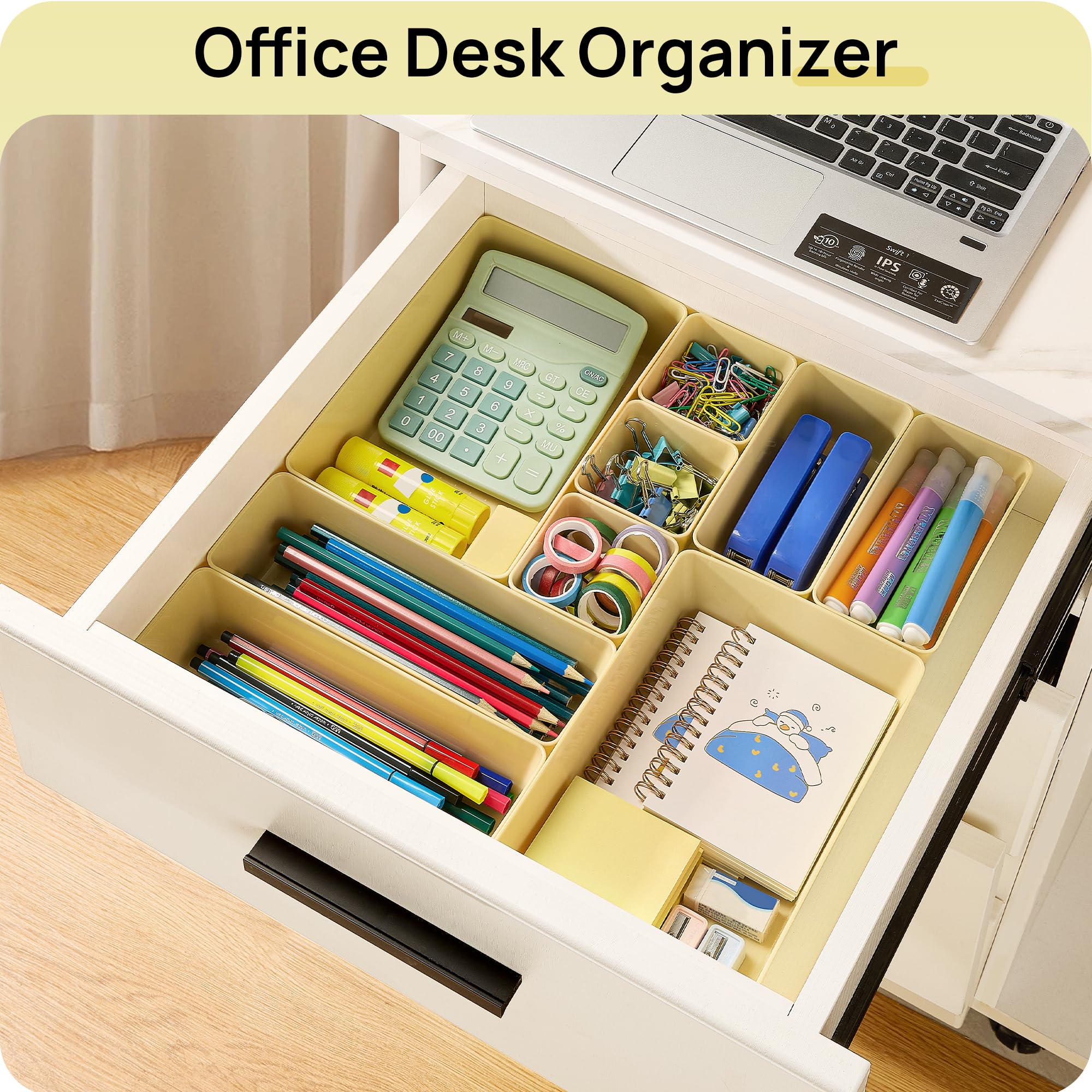 25 Pack Plastic Drawer Organizers with Non (25 Count)