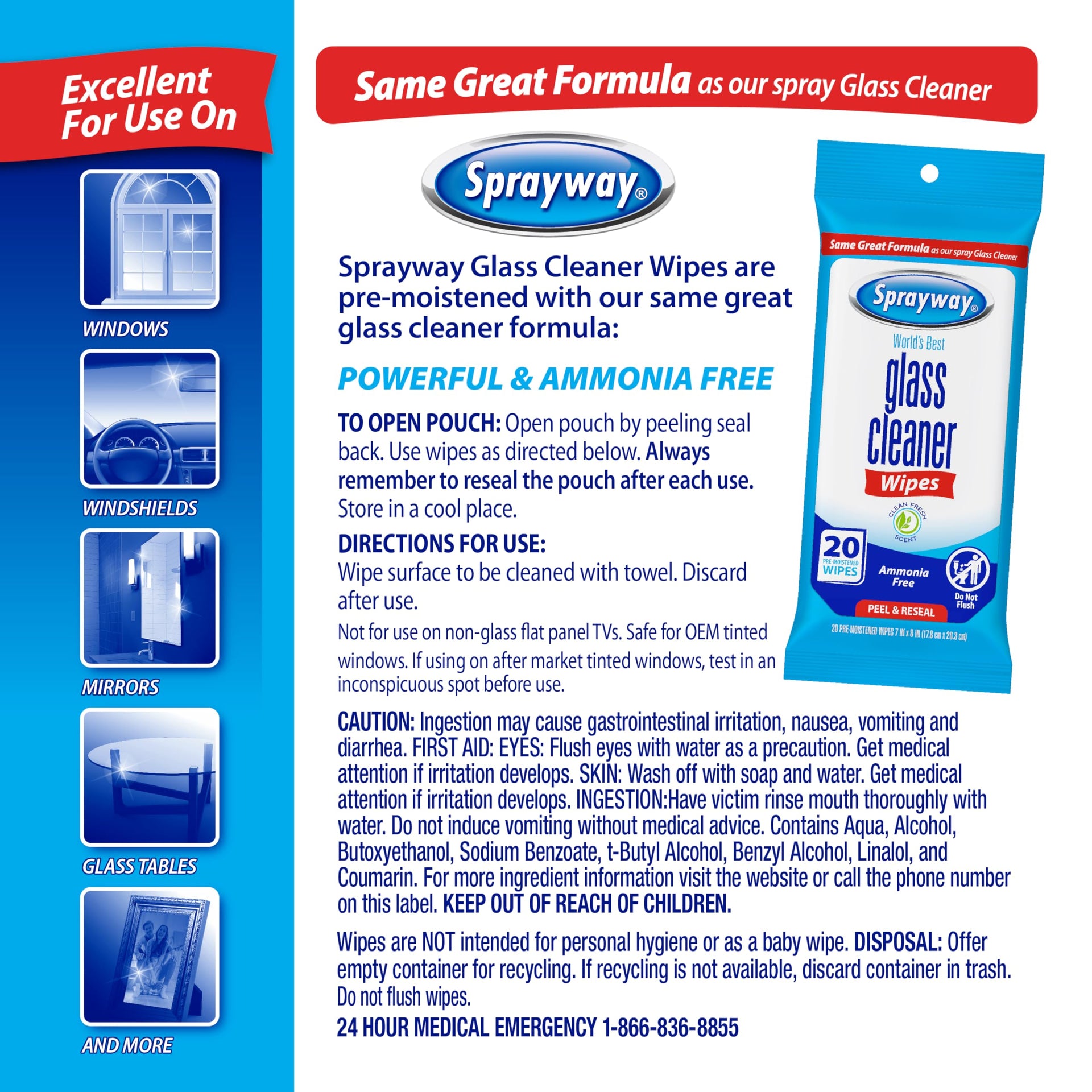 Glass Cleaner Wipes (20 Count) - ModHome Supplies