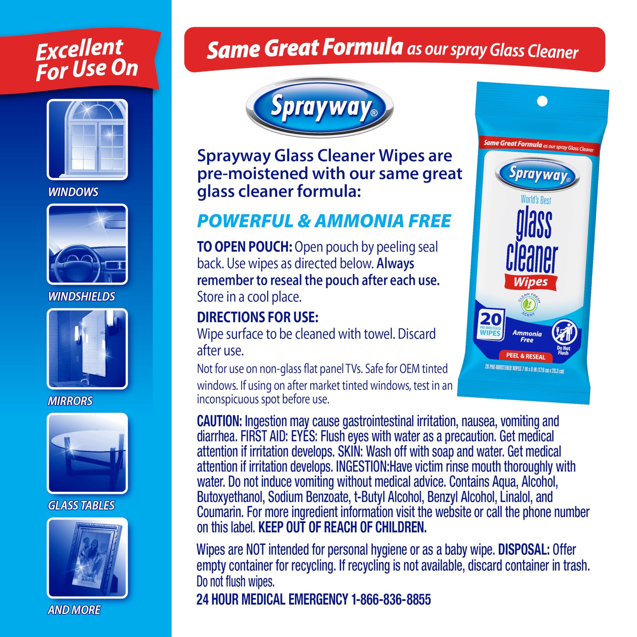 Glass Cleaner Wipes (20 Count) - ModHome Supplies