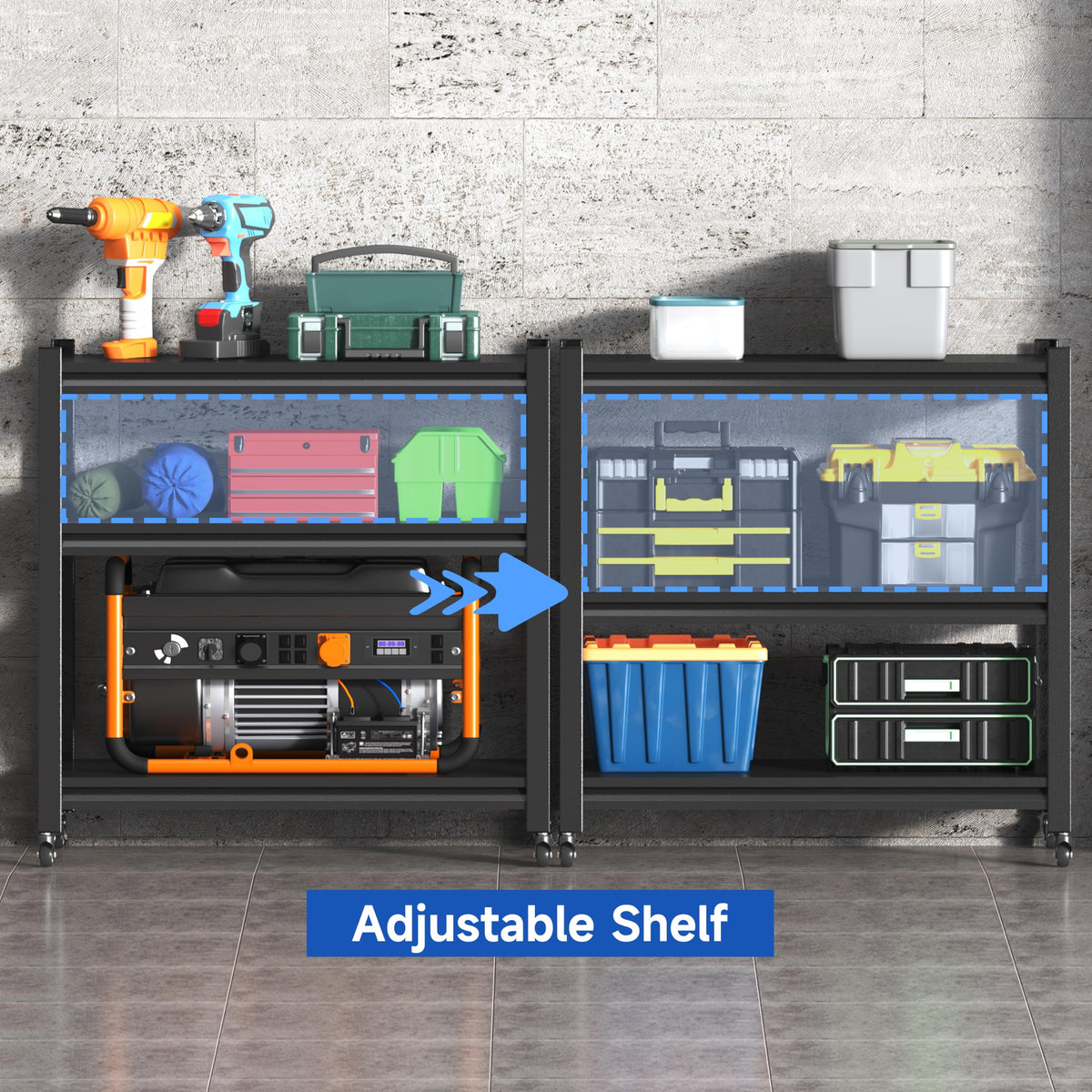 3 Tier Adjustable Garage Storage Shelving