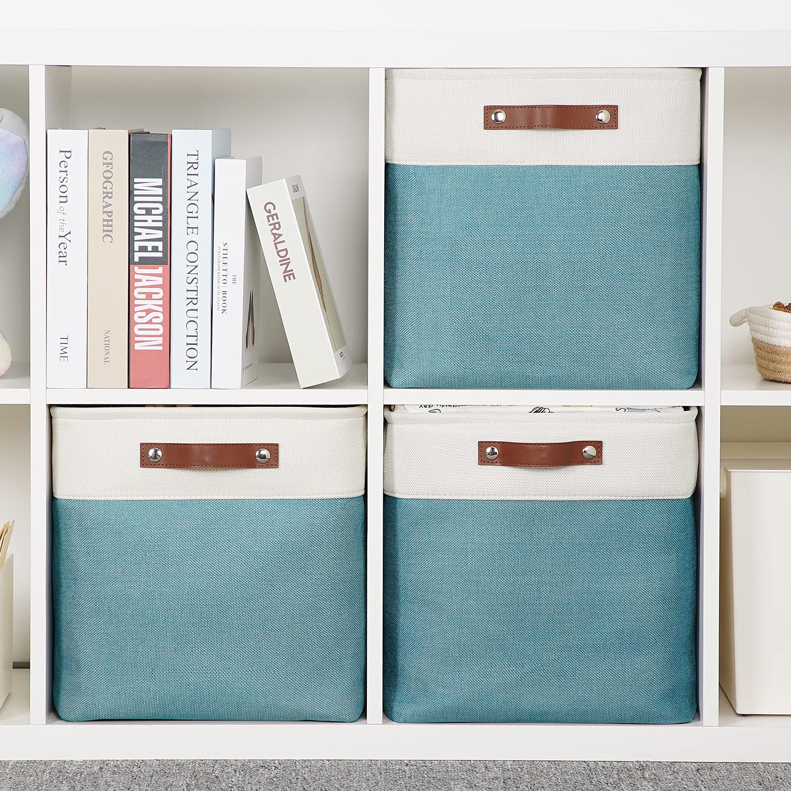 Cube Storage Baskets for Shelves Foldable Storage cubes Baskets (3 Count)